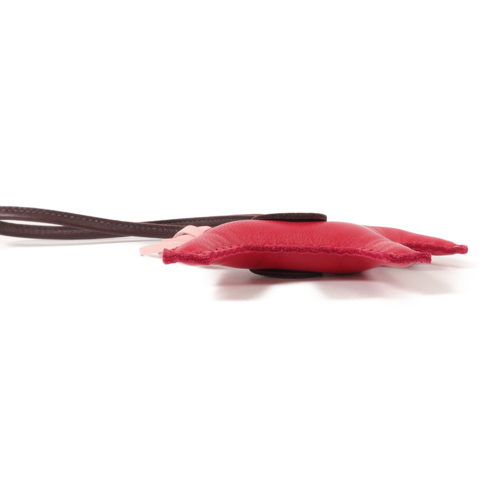 HERMES Milo皮革Rodeo PM掛飾Framboise/Rose Sakura/Rouge Sellier