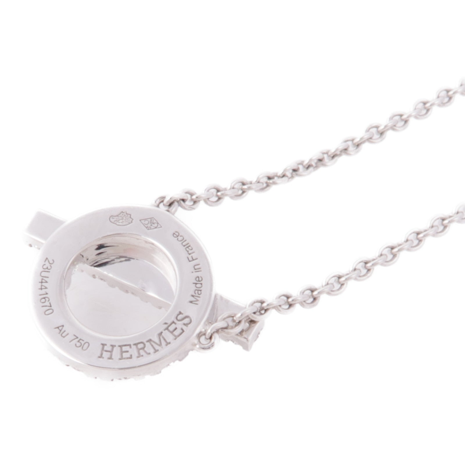 HERMES 【激減優惠】18K白金Finesse Pendant鑽石項鍊