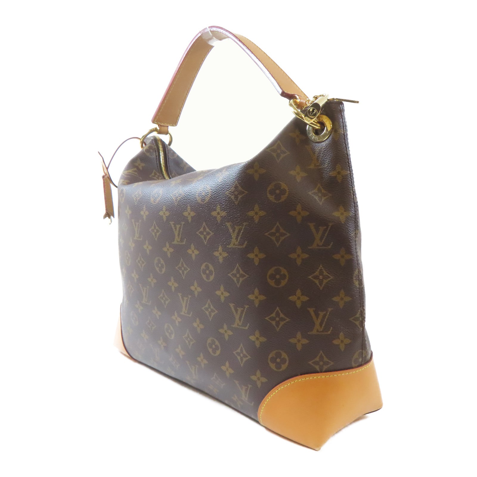 LOUIS VUITTON Monogram Berri MM金扣肩背袋啡色