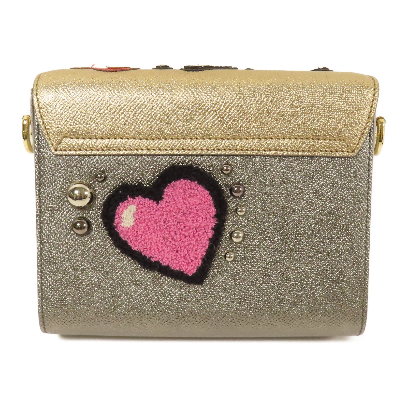 D&G 牛皮皮革Shoulder Bag金扣肩背袋