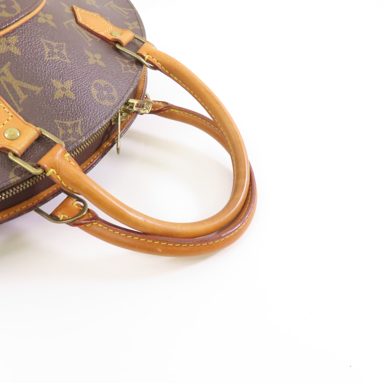 LOUIS VUITTON Monogram Elipse PM金扣手挽袋粉啡色