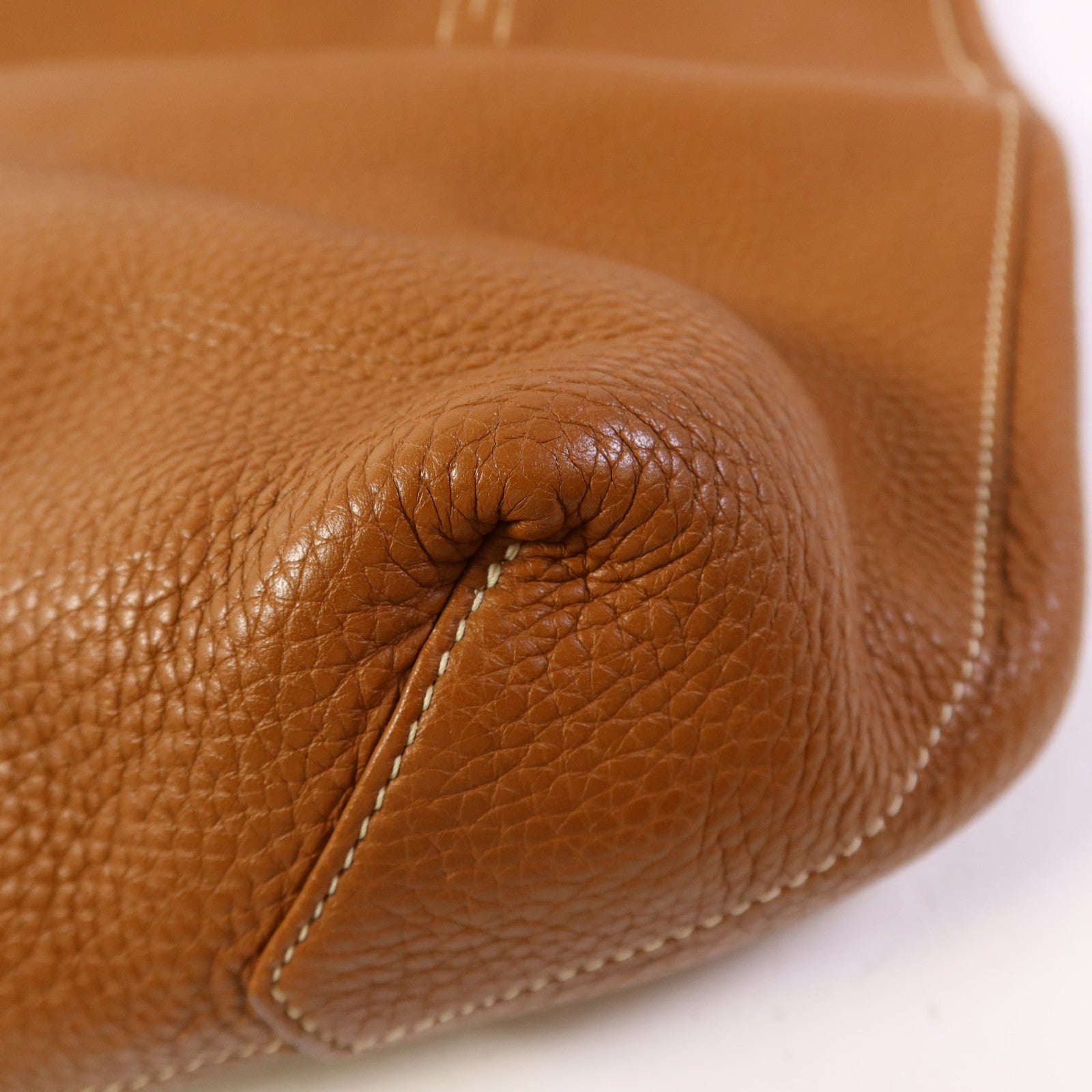 HERMES Clemence皮革Double Sens 35肩背袋/手挽袋Gold/Bleu Abysse