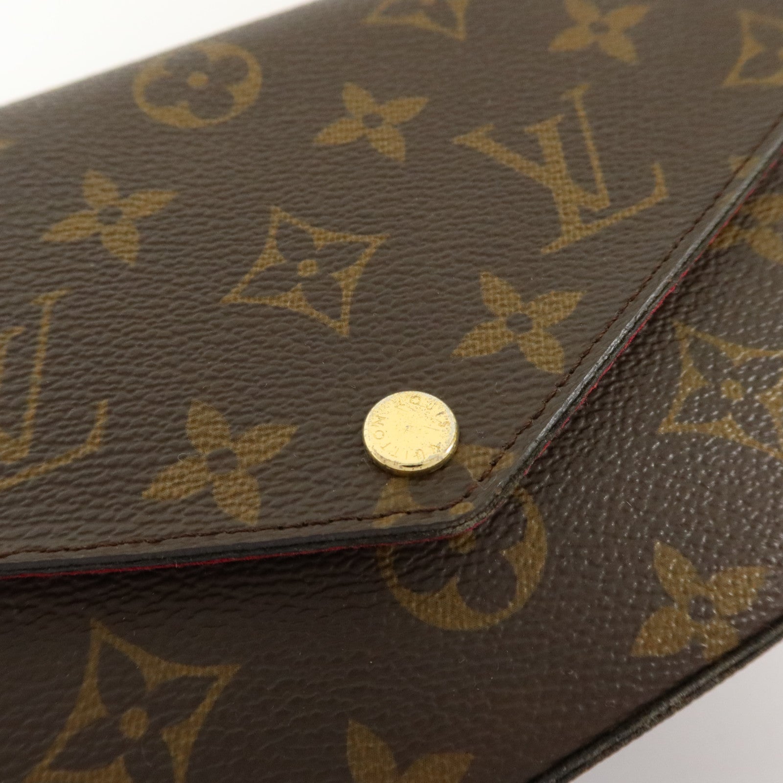 LOUIS VUITTON Monogram Pochette Felicie金扣鏈帶肩背袋
