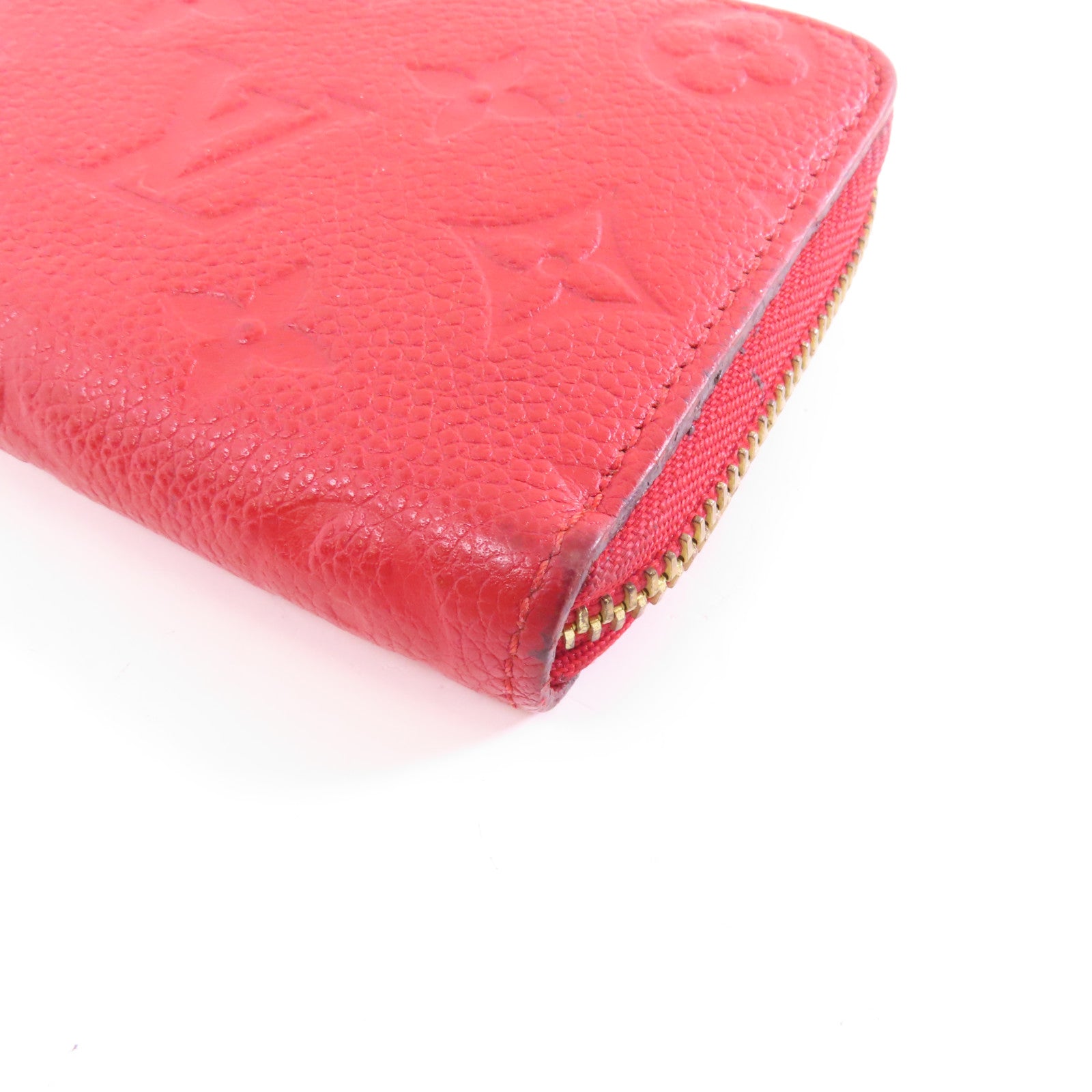 LOUIS VUITTON 【激減優惠】Monogram Empreinte Clemence Wallet金扣長錢包紅色