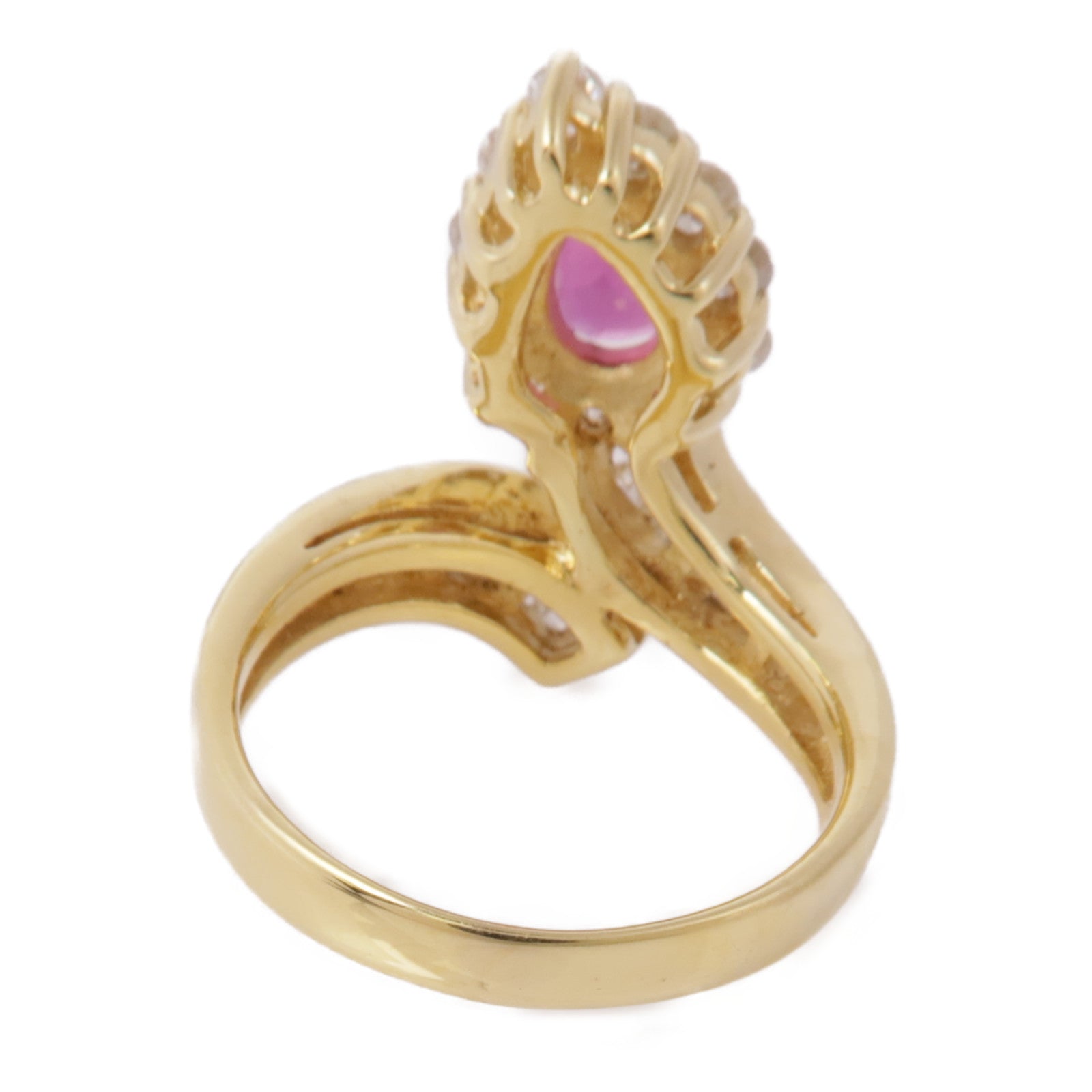 JEWELRY 18K黃金Ruby/Diamond Ring紅寶石/鑽石戒指US#7