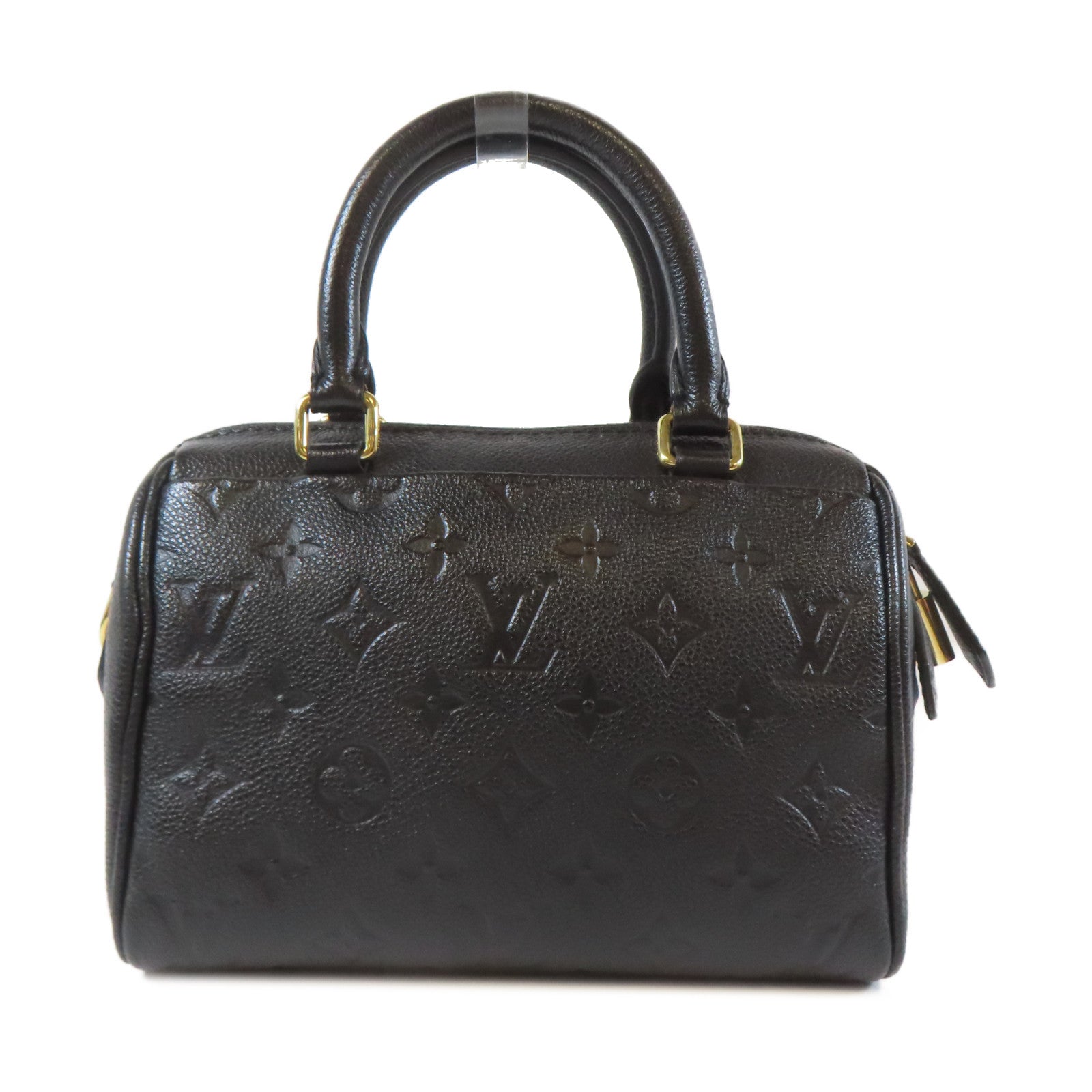 LOUIS VUITTON Monogram Empreinte Speedy Bandouliere 20金扣手挽肩背兩用袋黑色