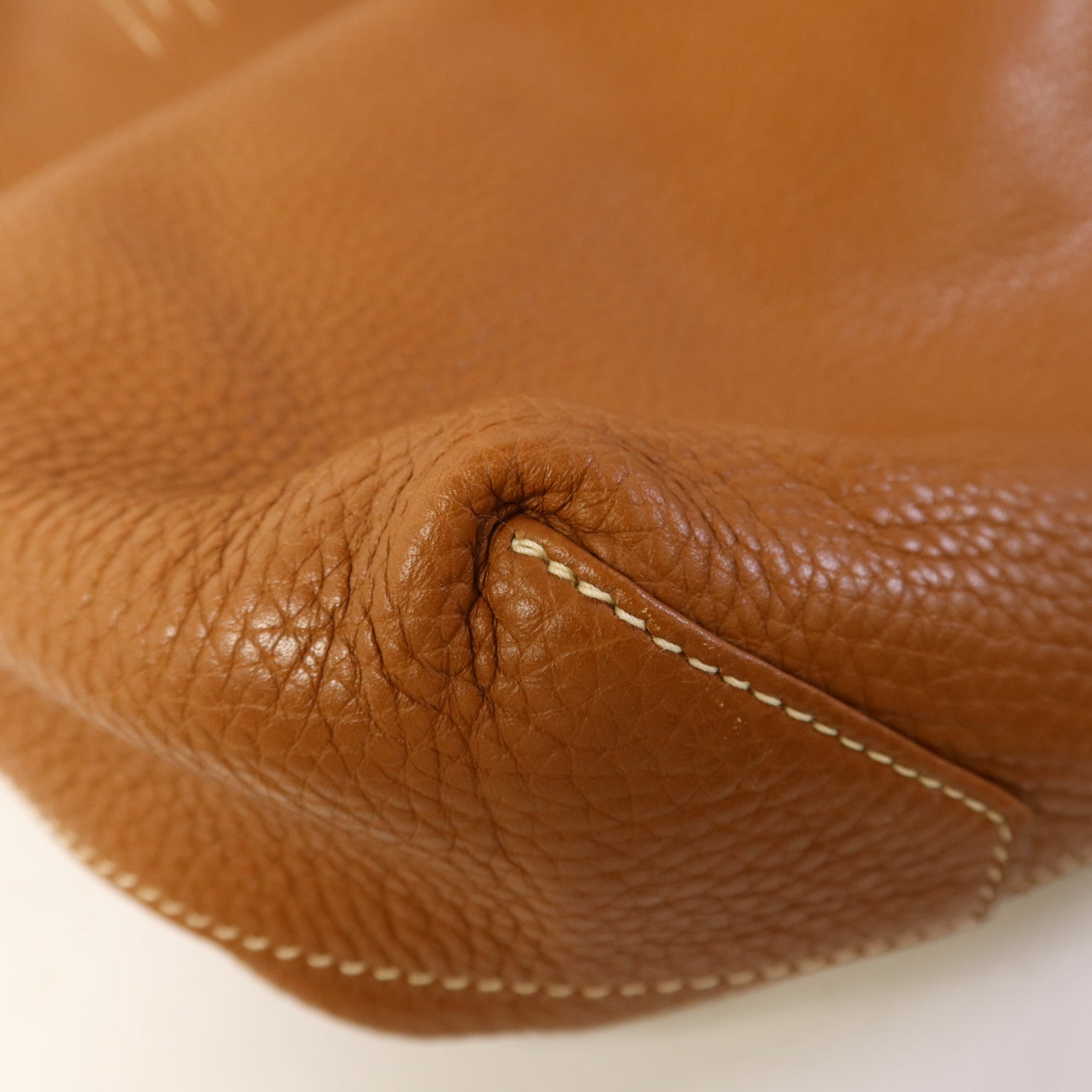 HERMES Clemence皮革Double Sens 35肩背袋/手挽袋Gold/Bleu Abysse