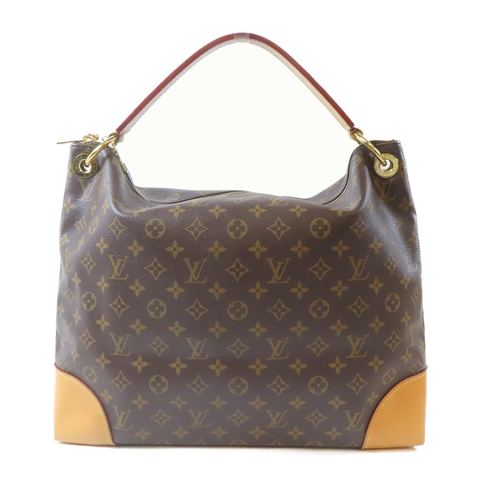 LOUIS VUITTON Monogram Berri MM金扣肩背袋啡色