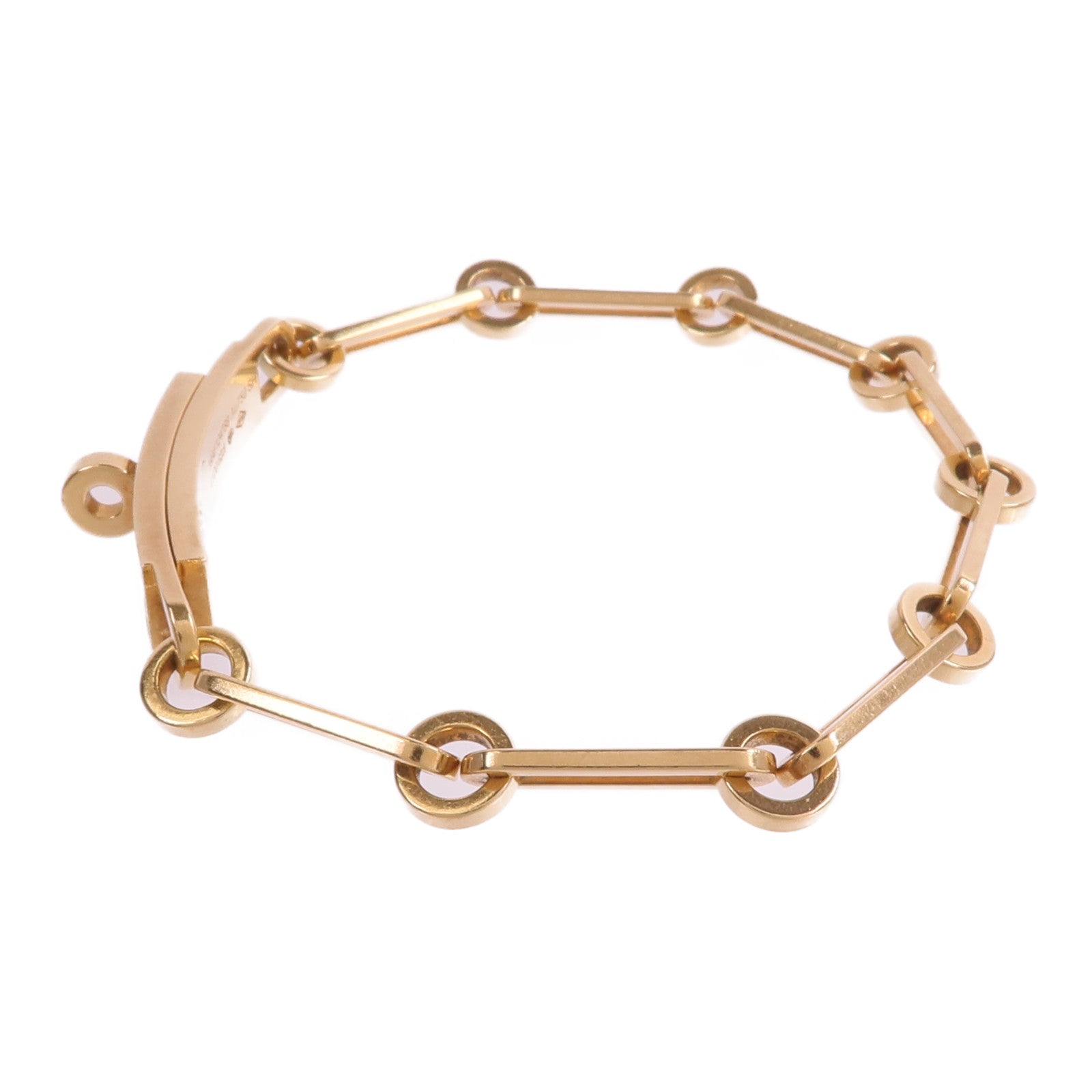 HERMES 18K玫瑰金Kelly Chaine Diamond Bracelet