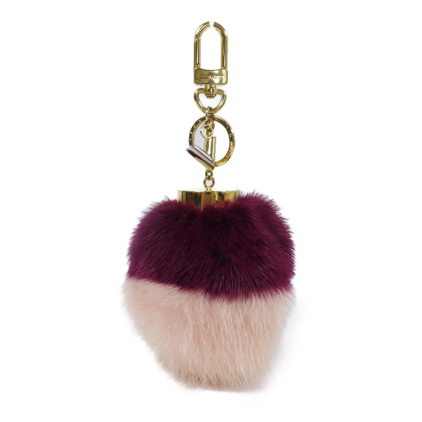 LOUIS VUITTON 【激減優惠】Fur金扣掛飾粉紅色/紫色
