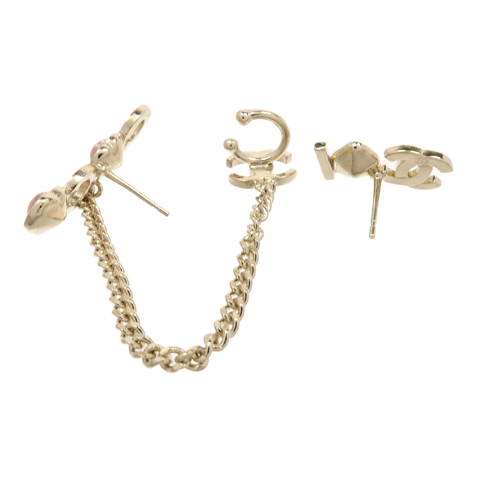 CHANEL 金屬/PVC Coco Earrings耳環