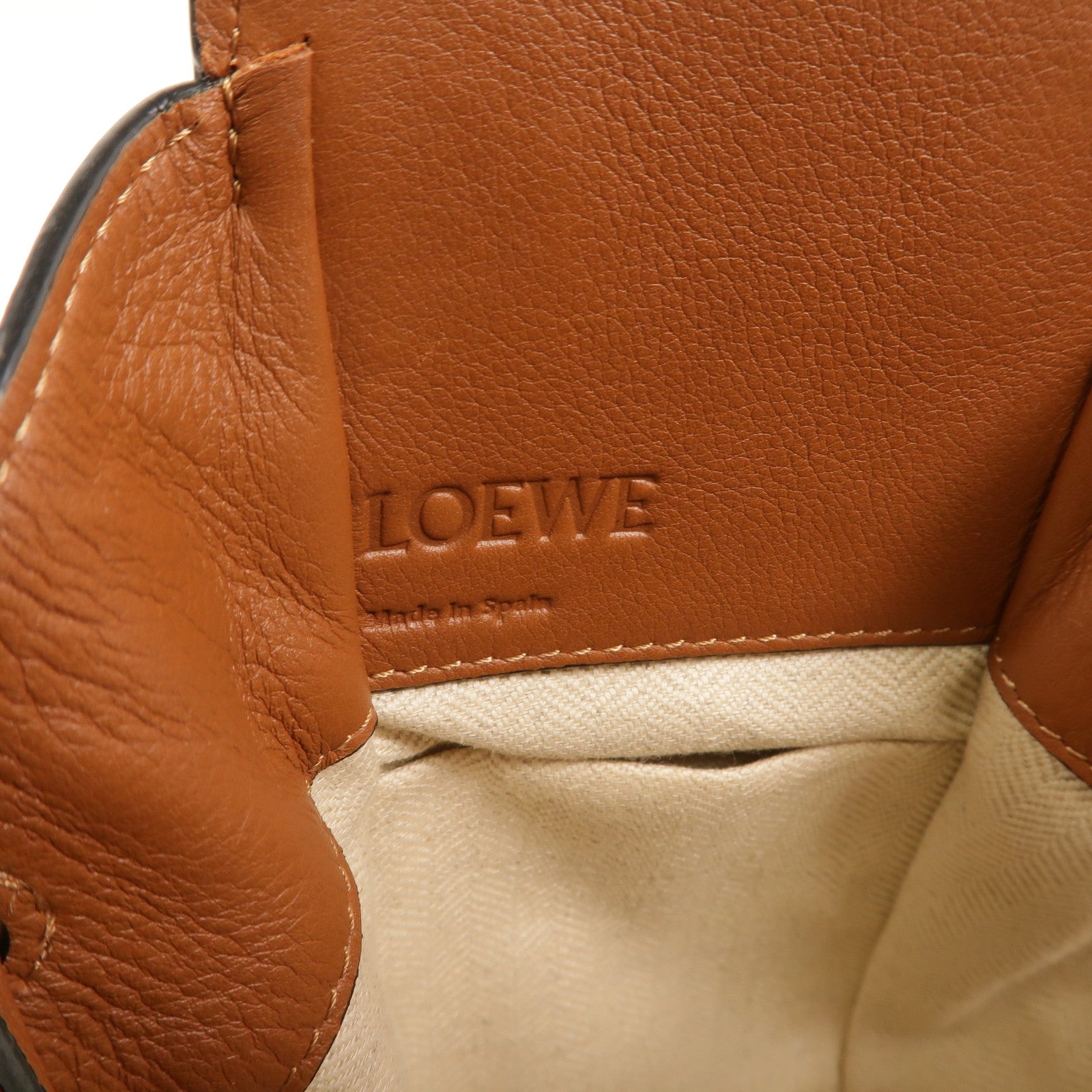 LOEWE 牛皮皮革Hammock mini手挽肩背兩用袋