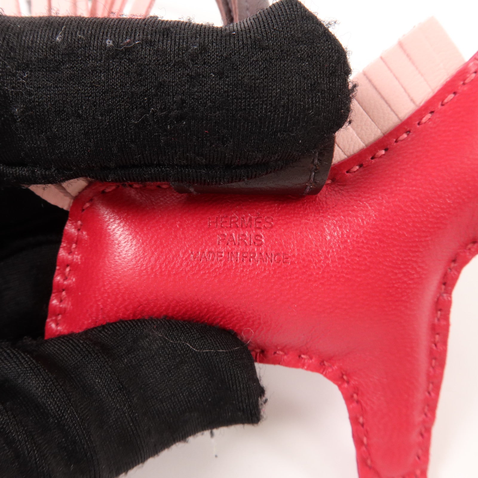 HERMES Milo皮革Rodeo PM掛飾Framboise/Rose Sakura/Rouge Sellier