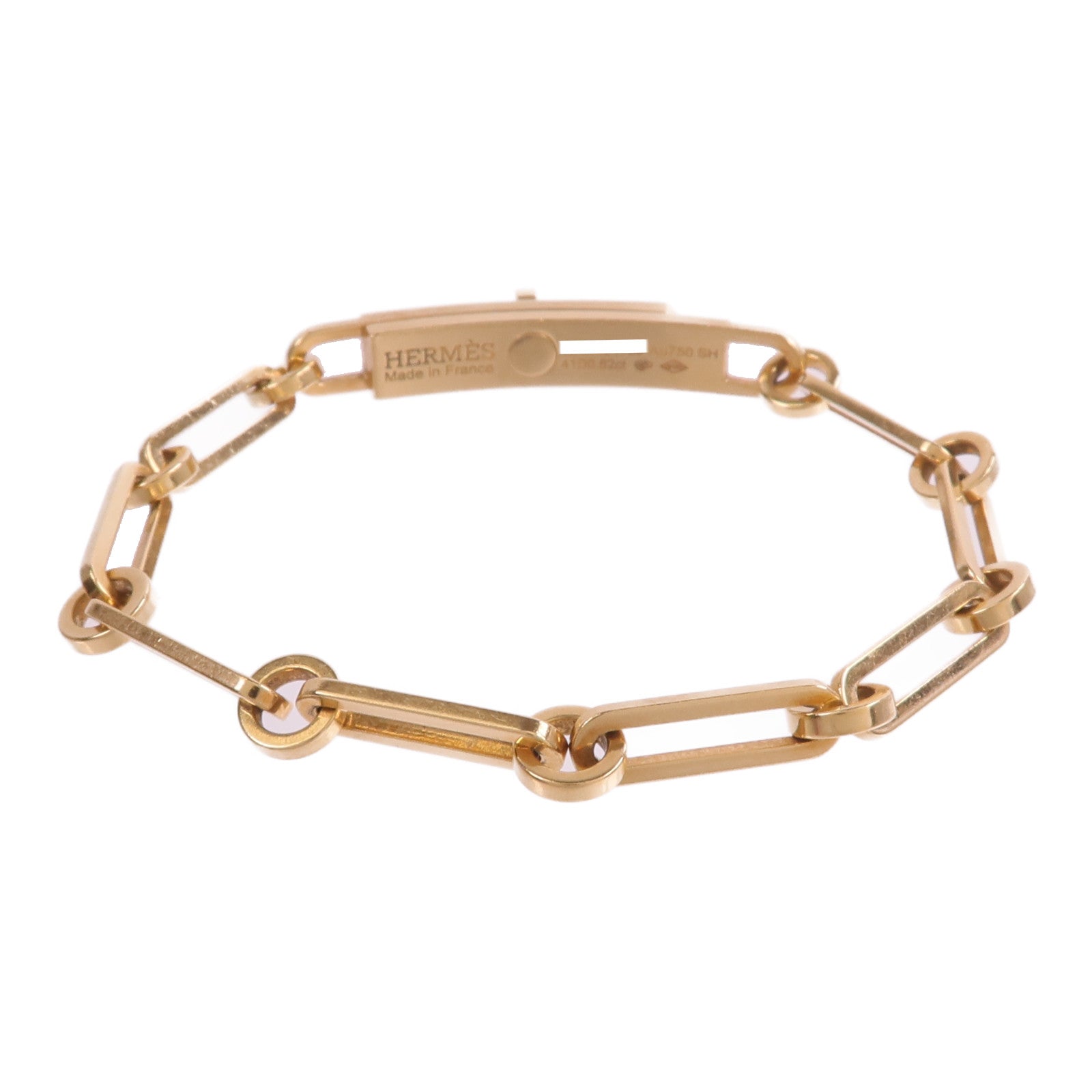 HERMES 18K玫瑰金Kelly Chaine Diamond Bracelet