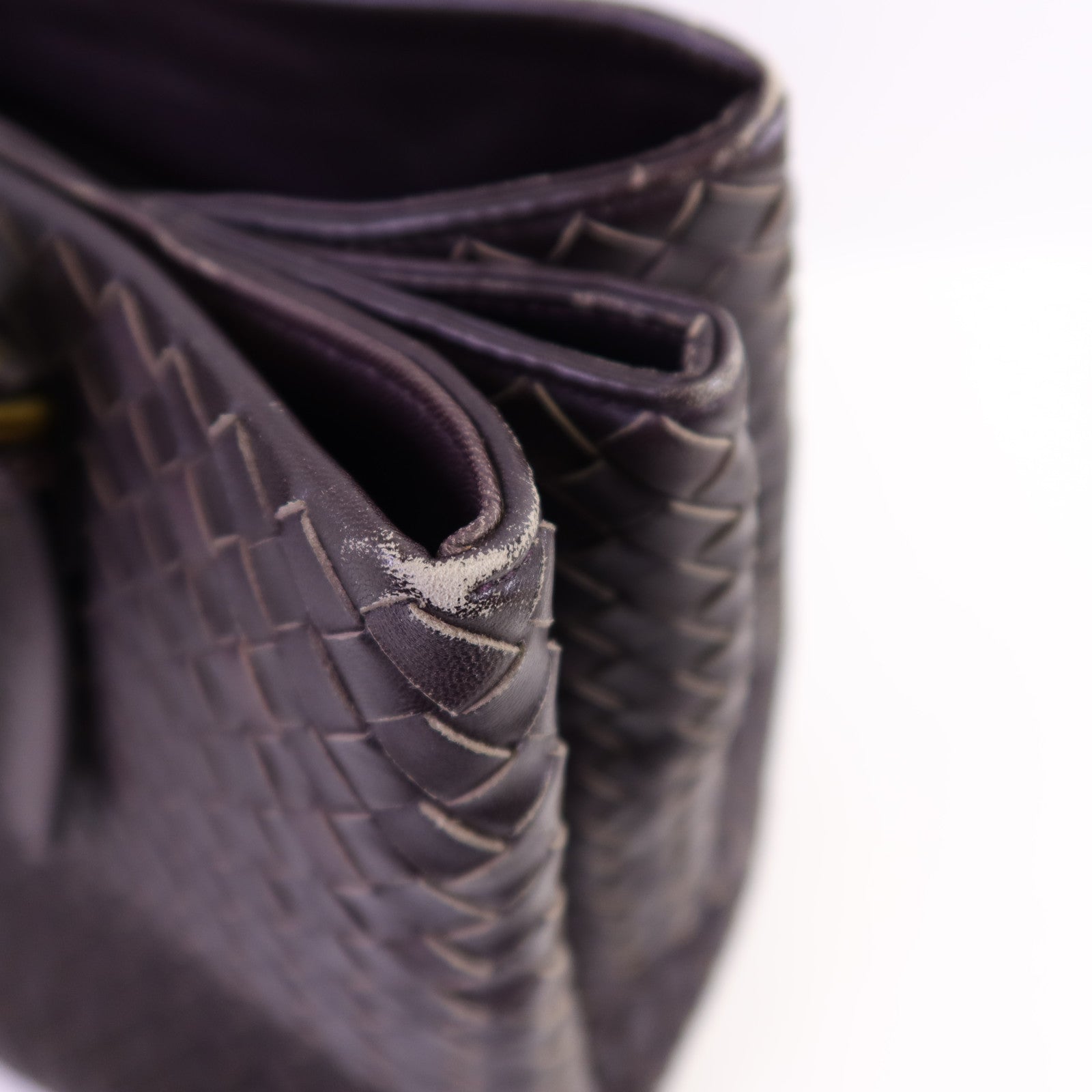 BOTTEGA VENETA 織紋皮革Roma Medium金扣手挽袋