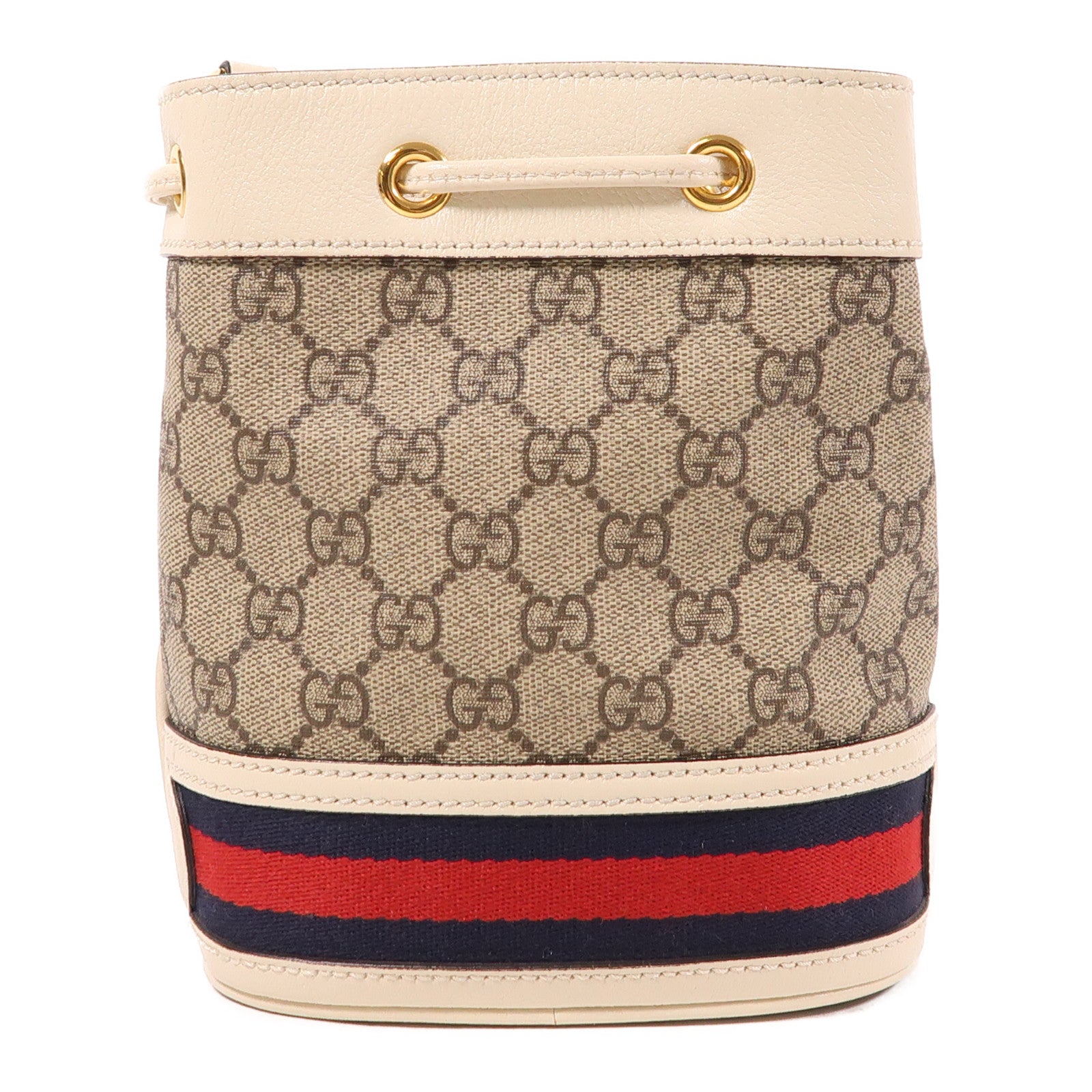 GUCCI 塗層帆布Ophidia GG Mini Bucket金扣手挽肩背兩用袋