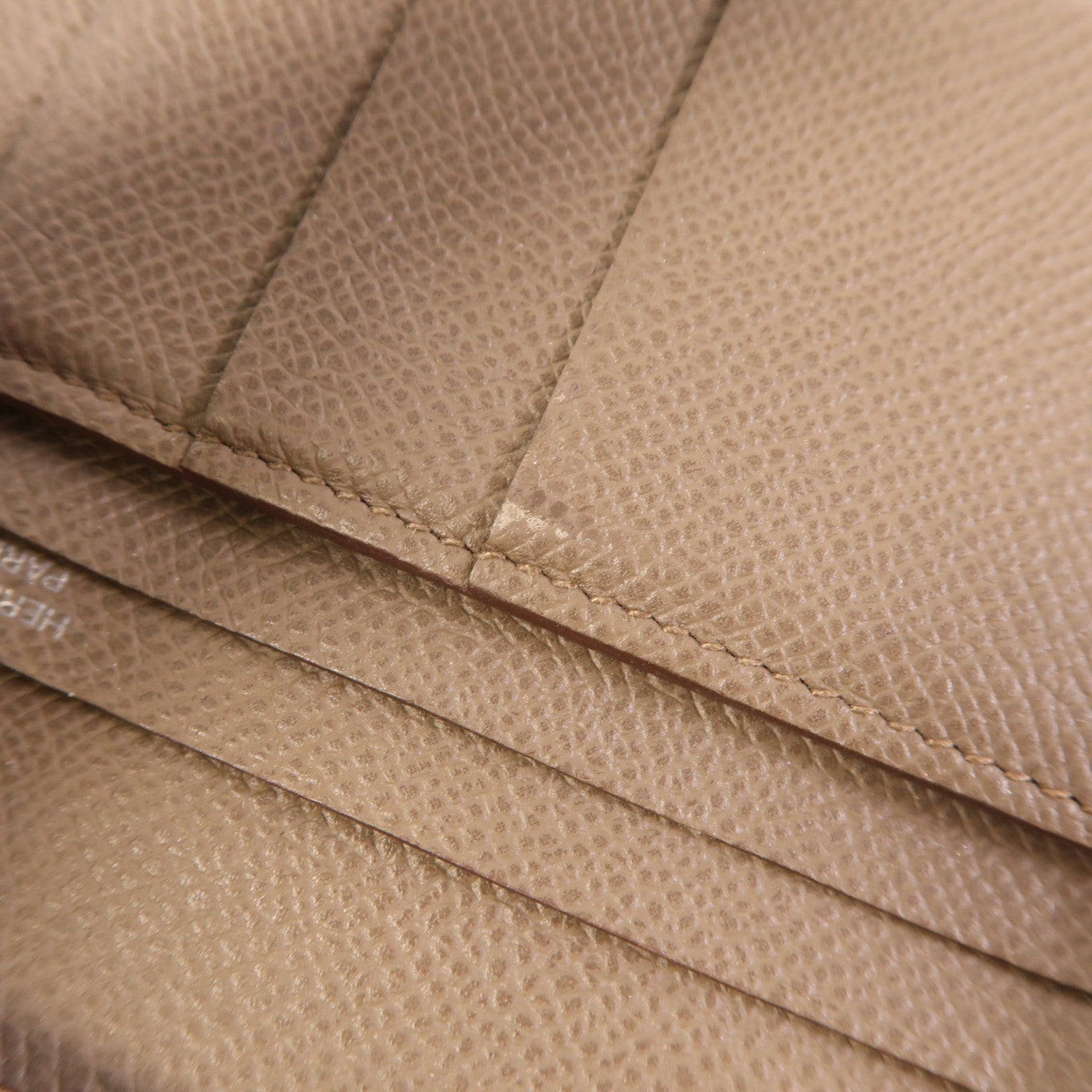 HERMES 【激減優惠】Epsom皮革Bearn Long Wallet銀扣錢包
