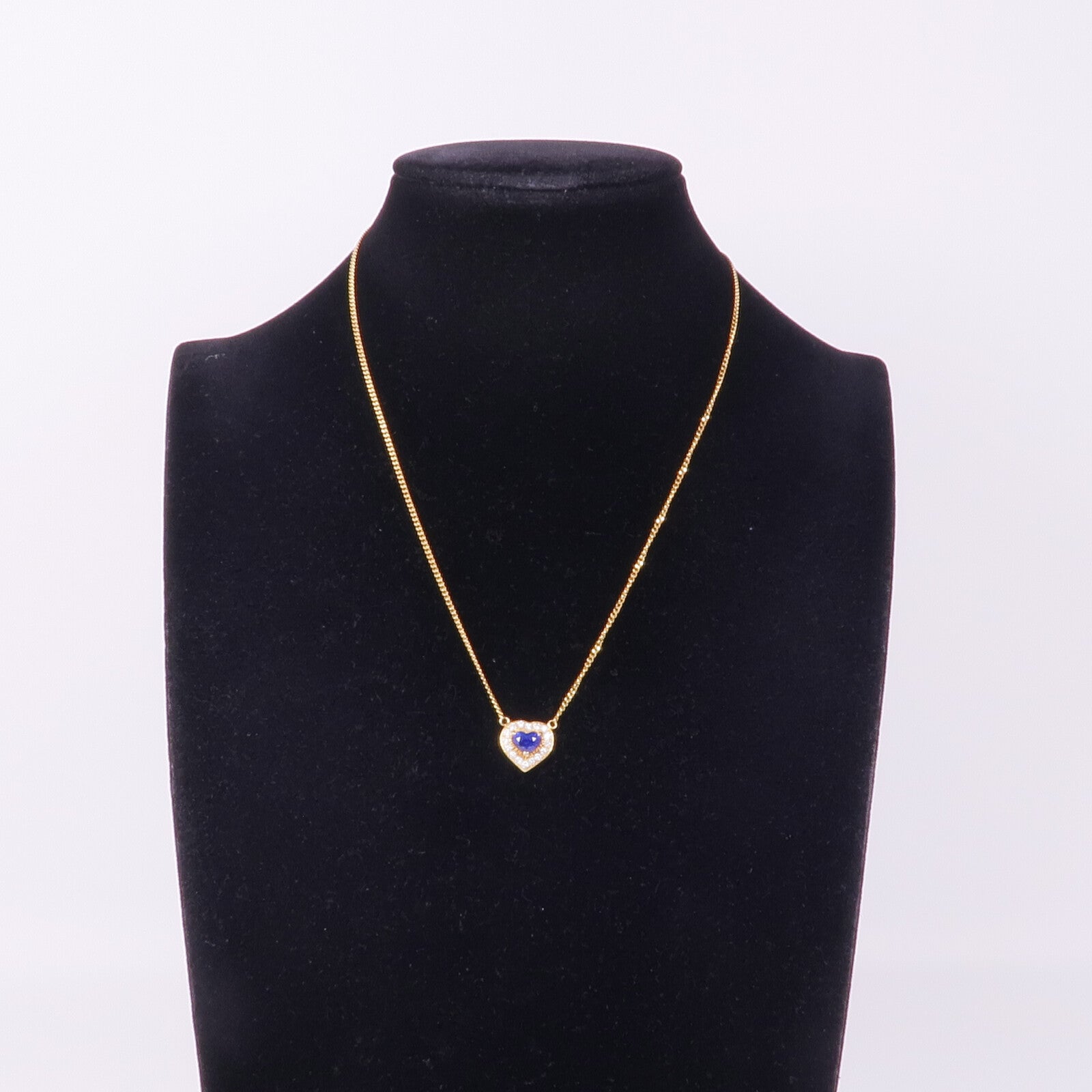 JEWELRY 【激減優惠】18K黃金Sapphire Diamond Necklace藍寶石/鑽石項鍊