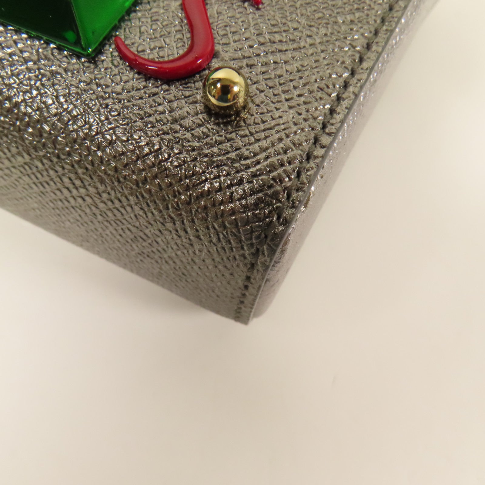 D&G 牛皮皮革Shoulder Bag金扣肩背袋