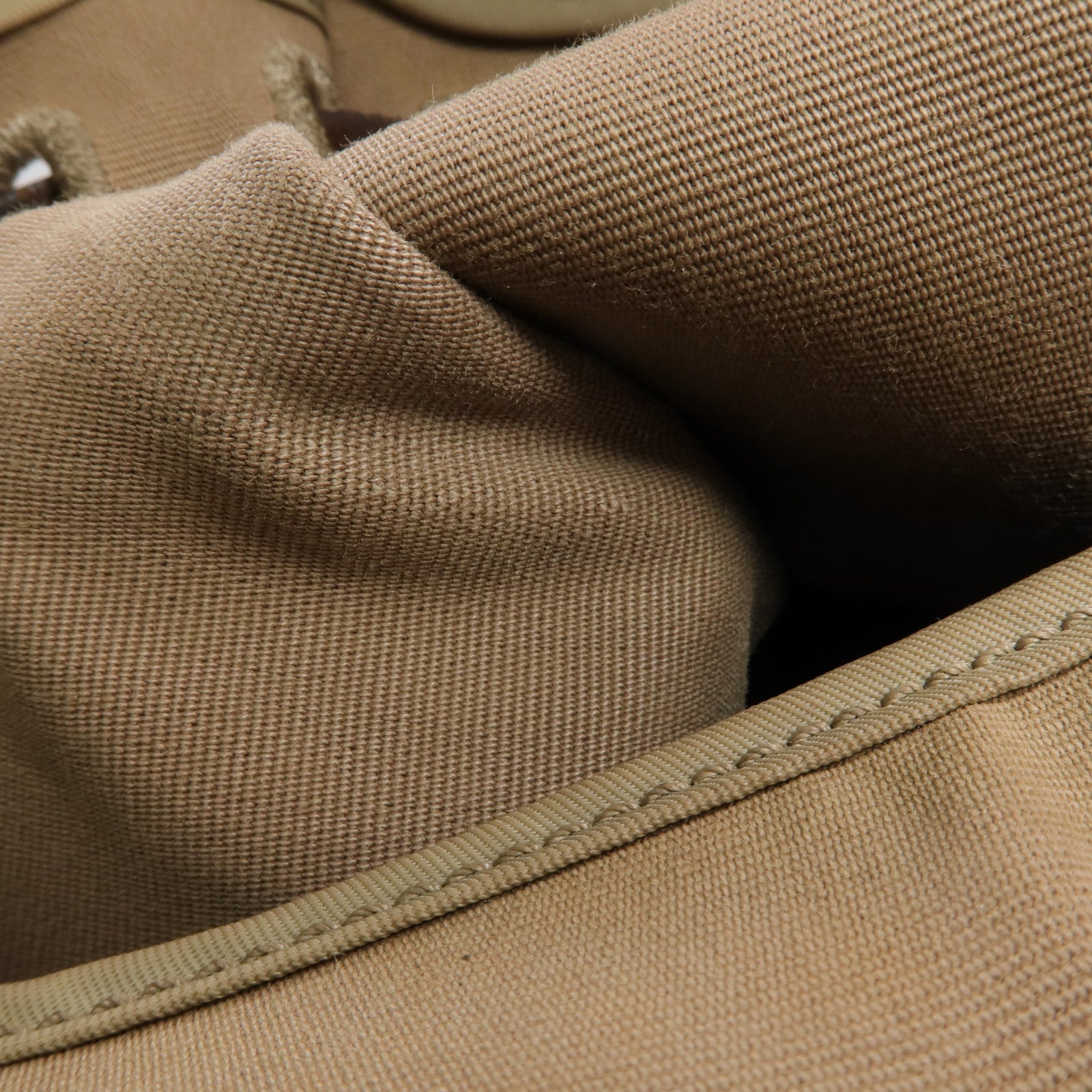HERMES 帆布Herbag PM銀扣手挽肩背兩用袋Etoupe