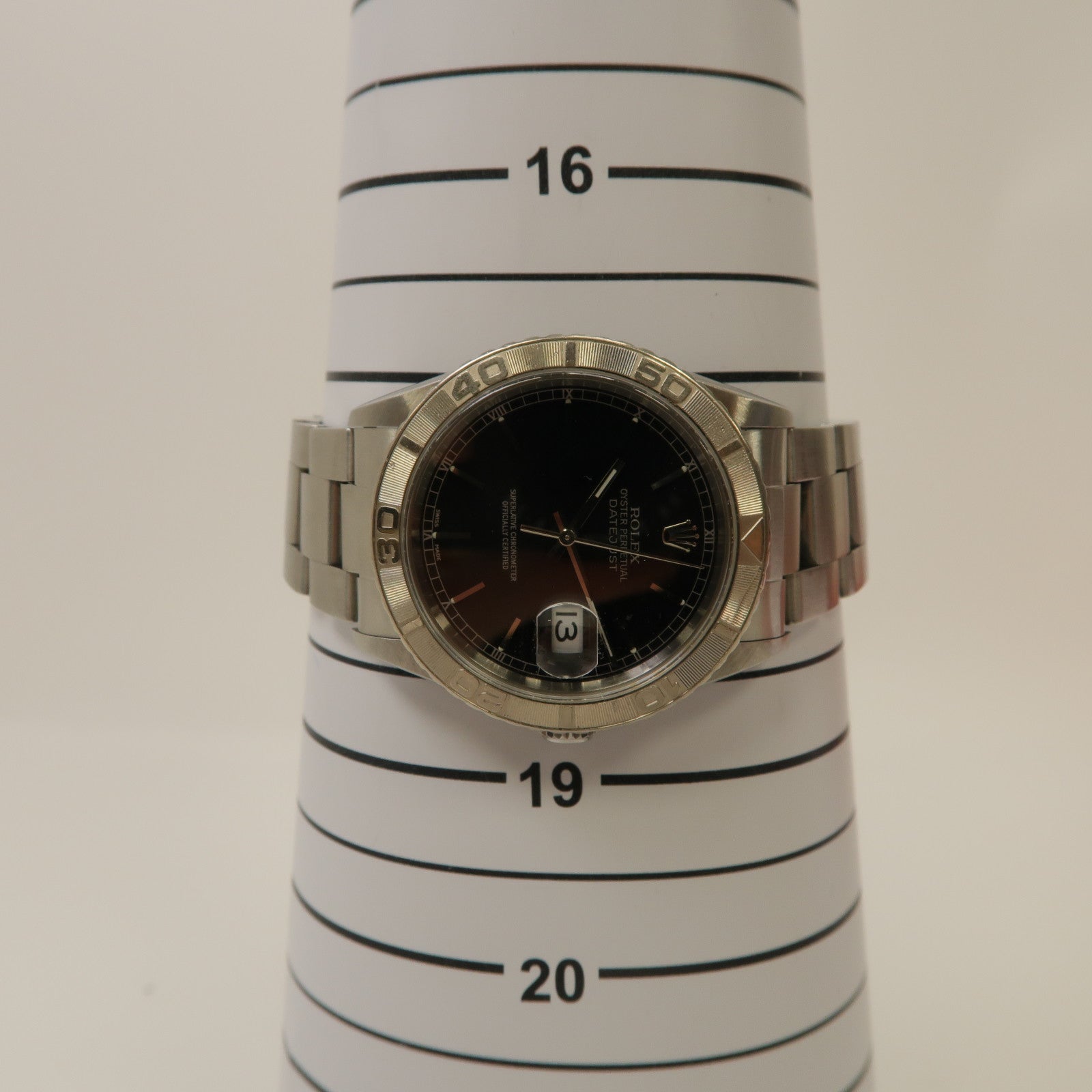 ROLEX Datejust Turn-O-Graph 36mm不鏽鋼自動機芯手錶黑色