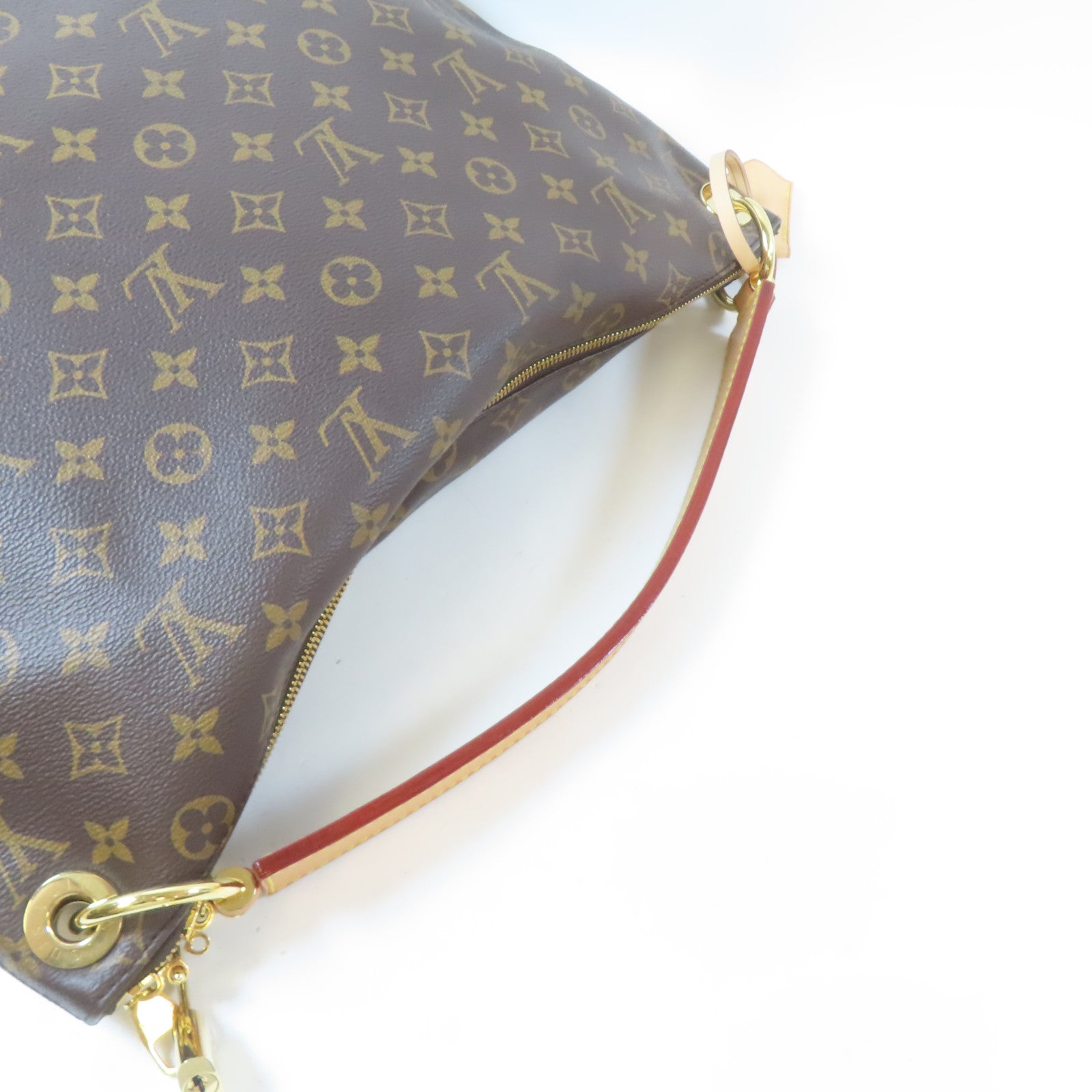 LOUIS VUITTON Monogram Berri MM金扣肩背袋啡色