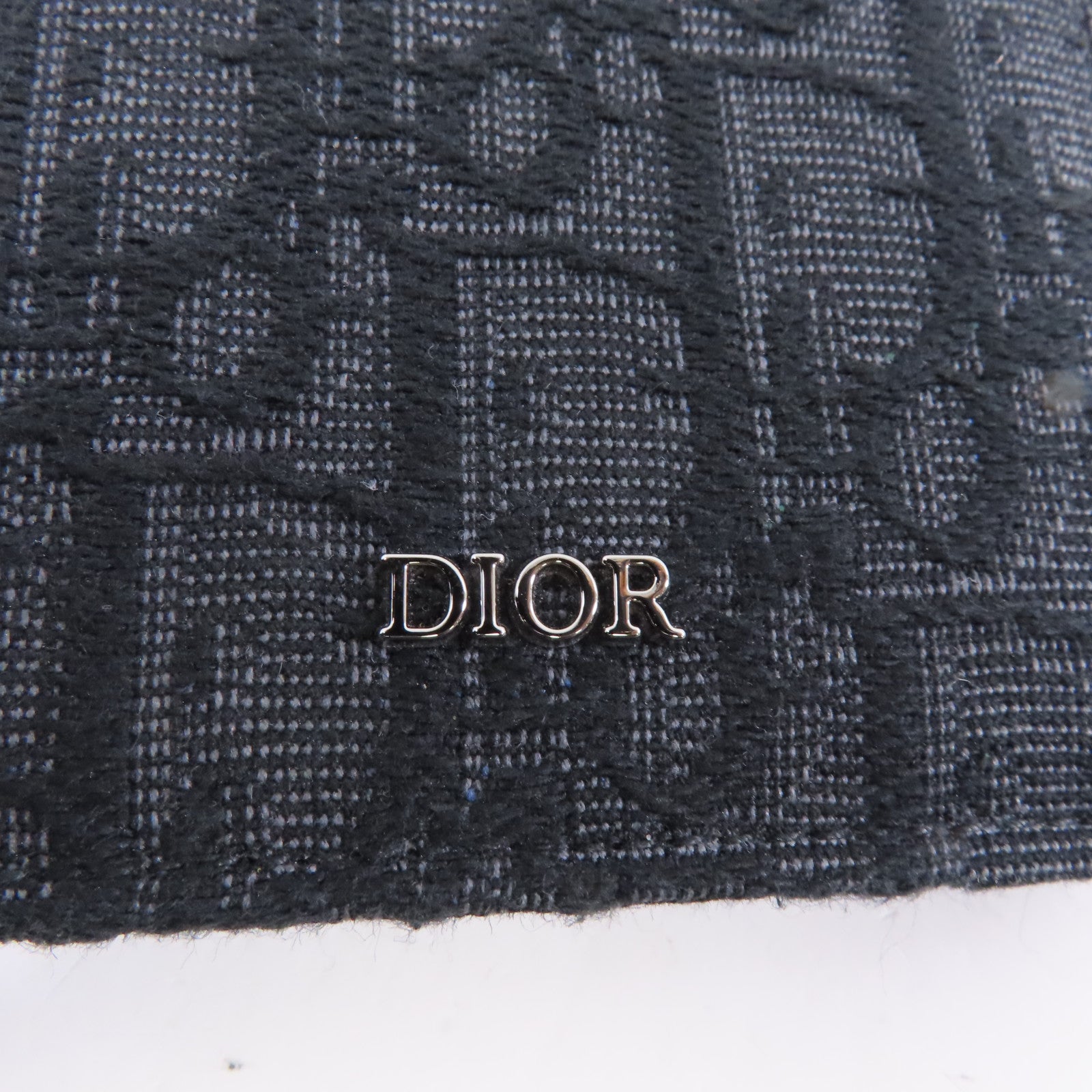 Dior 帆布Oblique Long Wallet銀扣長錢包黑色