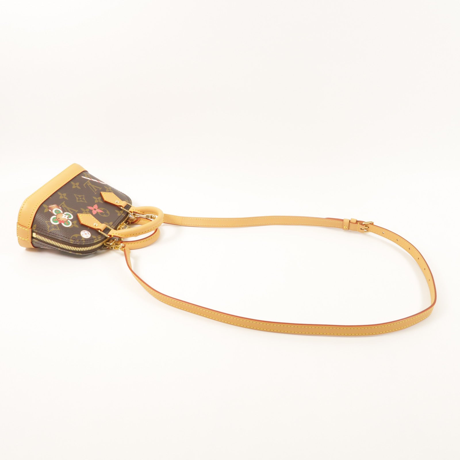 LOUIS VUITTON Monogram Nano Alma Vivienne金扣手挽肩背兩用袋