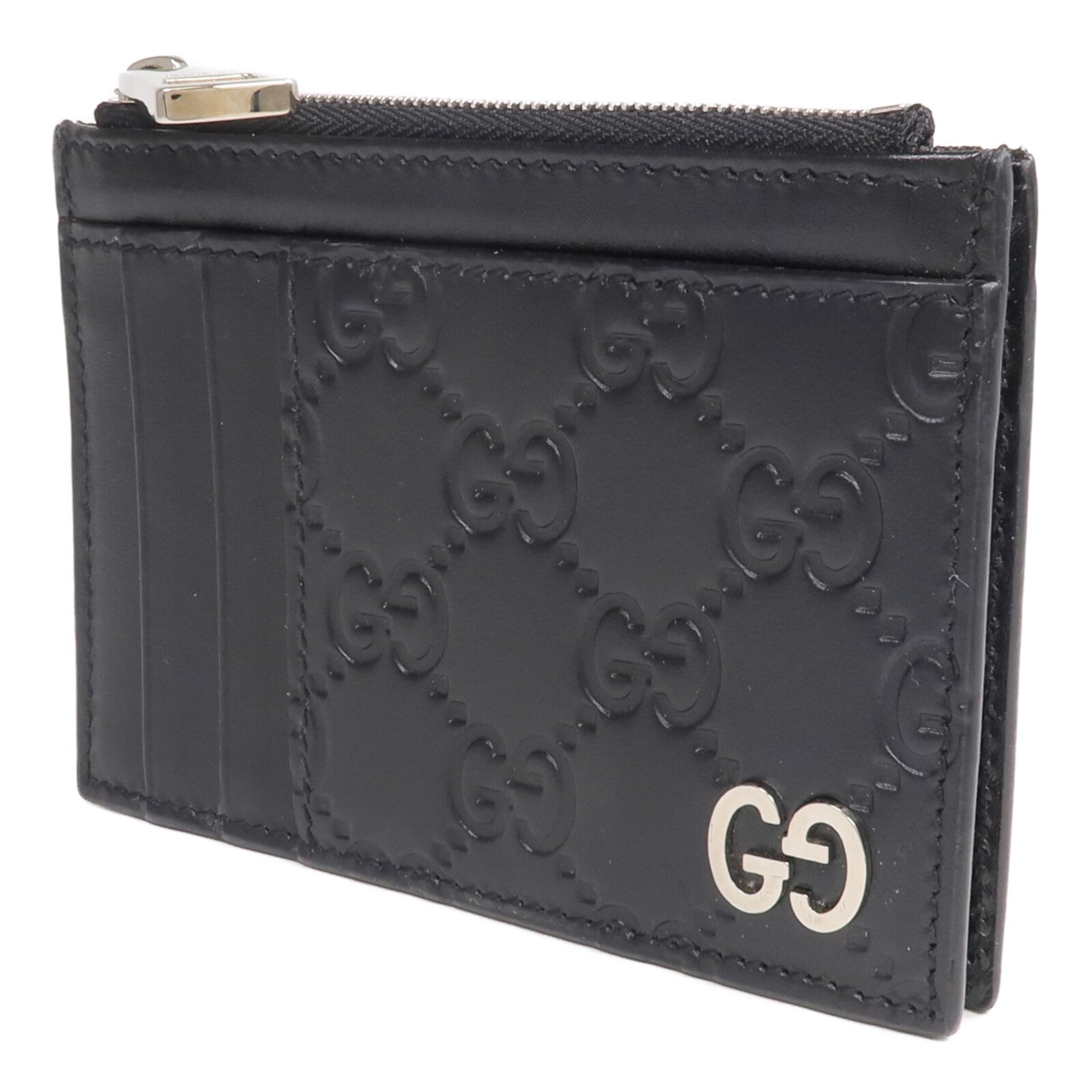 GUCCI 牛皮皮革Card Case銀扣卡片套