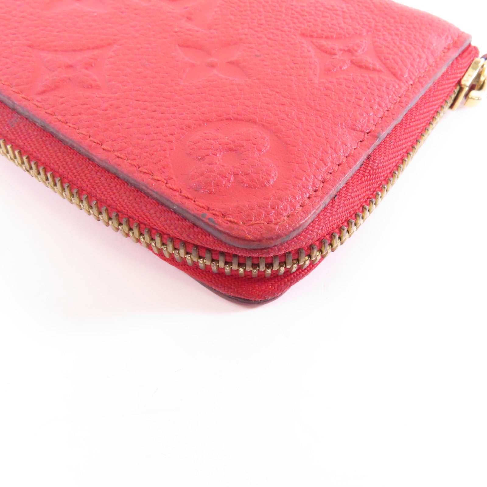 LOUIS VUITTON 【激減優惠】Monogram Empreinte Clemence Wallet金扣長錢包紅色