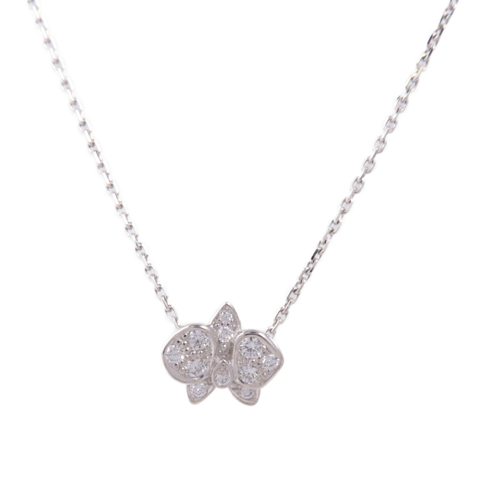 CARTIER 【激減優惠】18K白金Caresse d'Orchidees Par Cartier Necklace鑽石項鍊