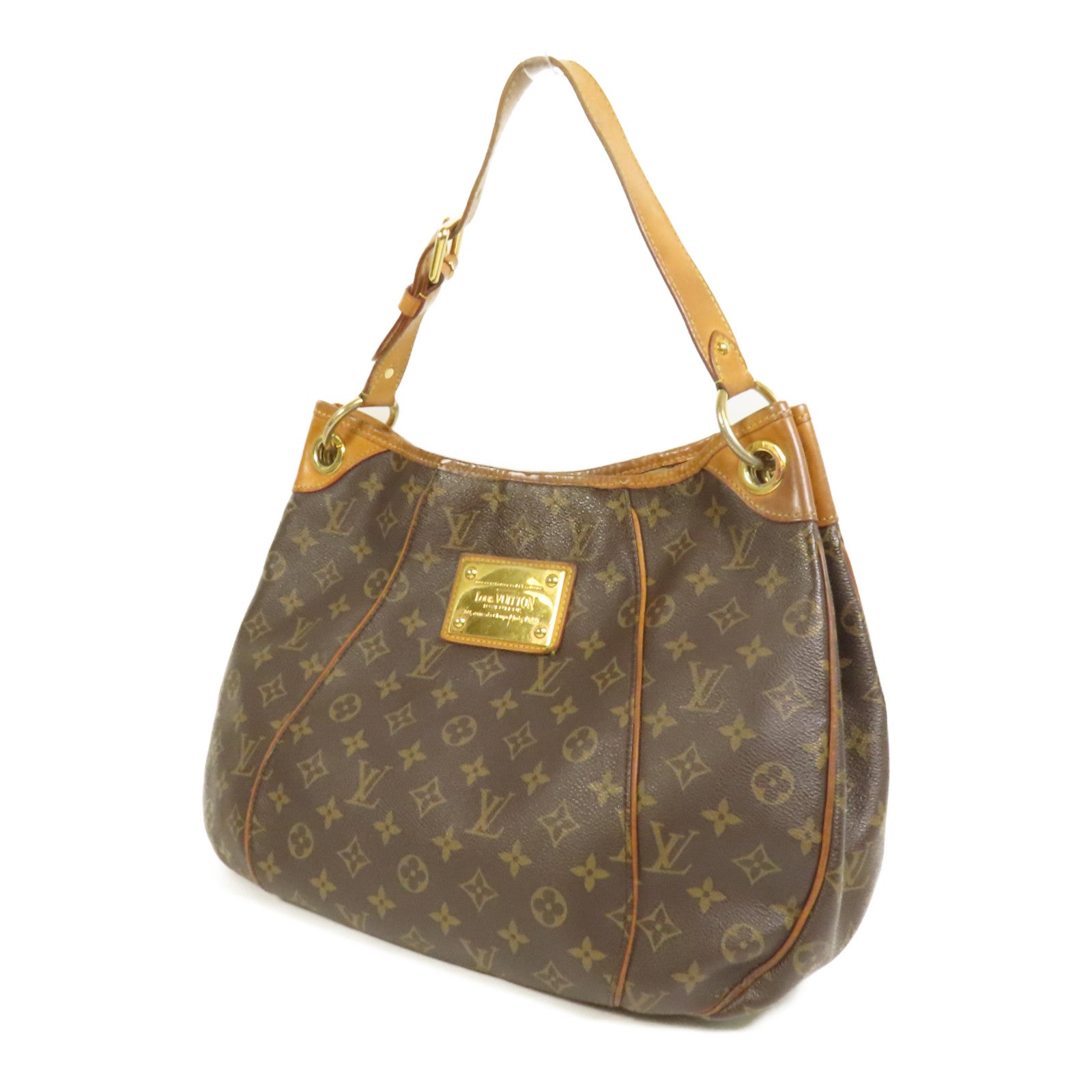 LOUIS VUITTON Monogram Galliera PM金扣肩背袋棕色