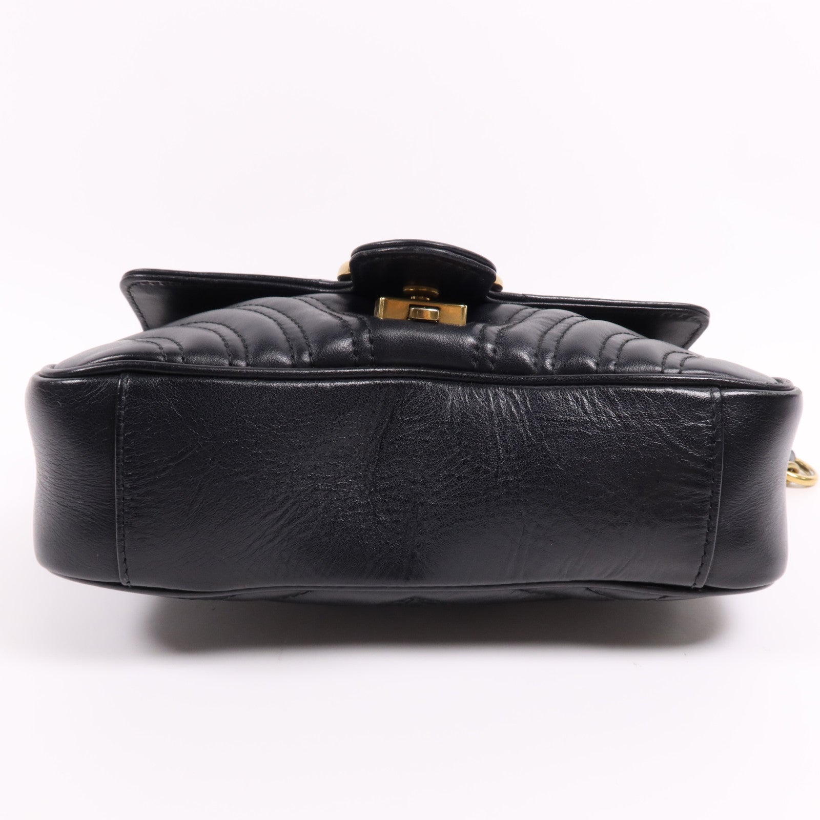 GUCCI 牛皮皮革GG Marmont金扣鏈帶肩背袋