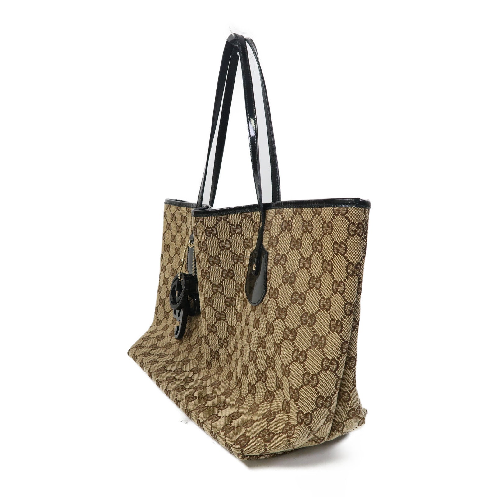 GUCCI 帆布Jolie Tote Bag金扣手挽袋啡色