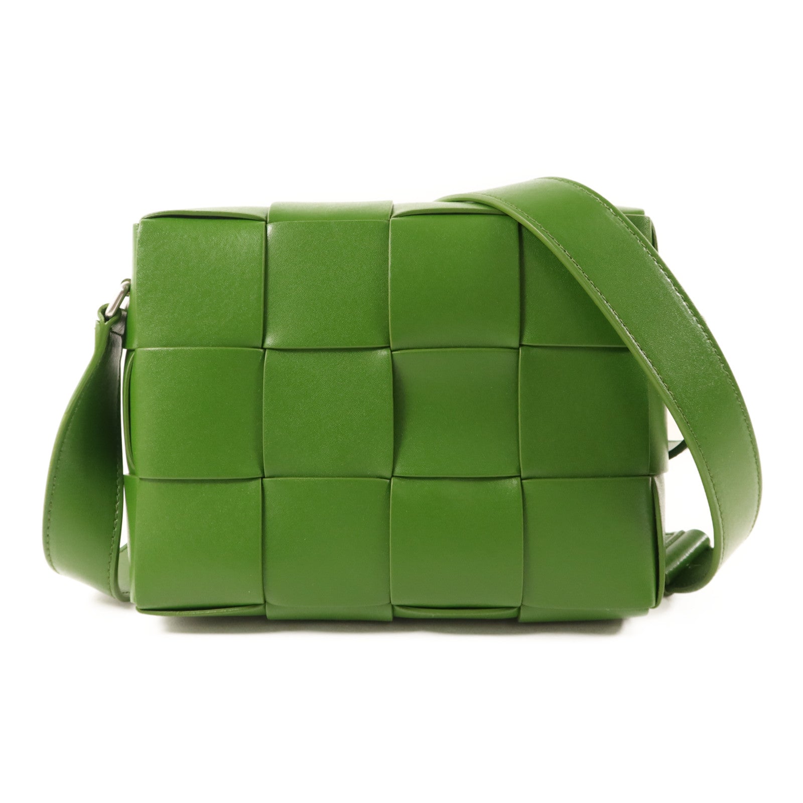 BOTTEGA VENETA 【激減優惠】牛皮皮革Small Cassette Camera Bag銀扣肩背袋