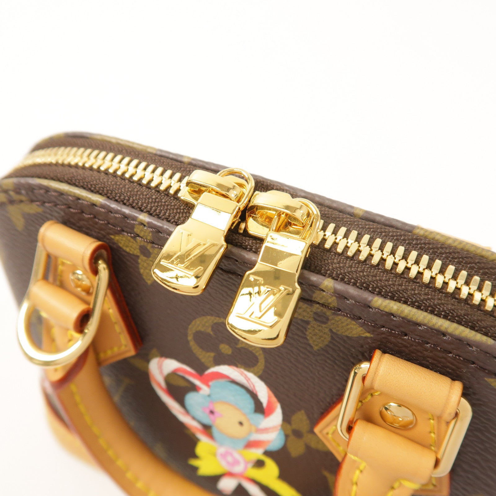 LOUIS VUITTON Monogram Nano Alma Vivienne金扣手挽肩背兩用袋
