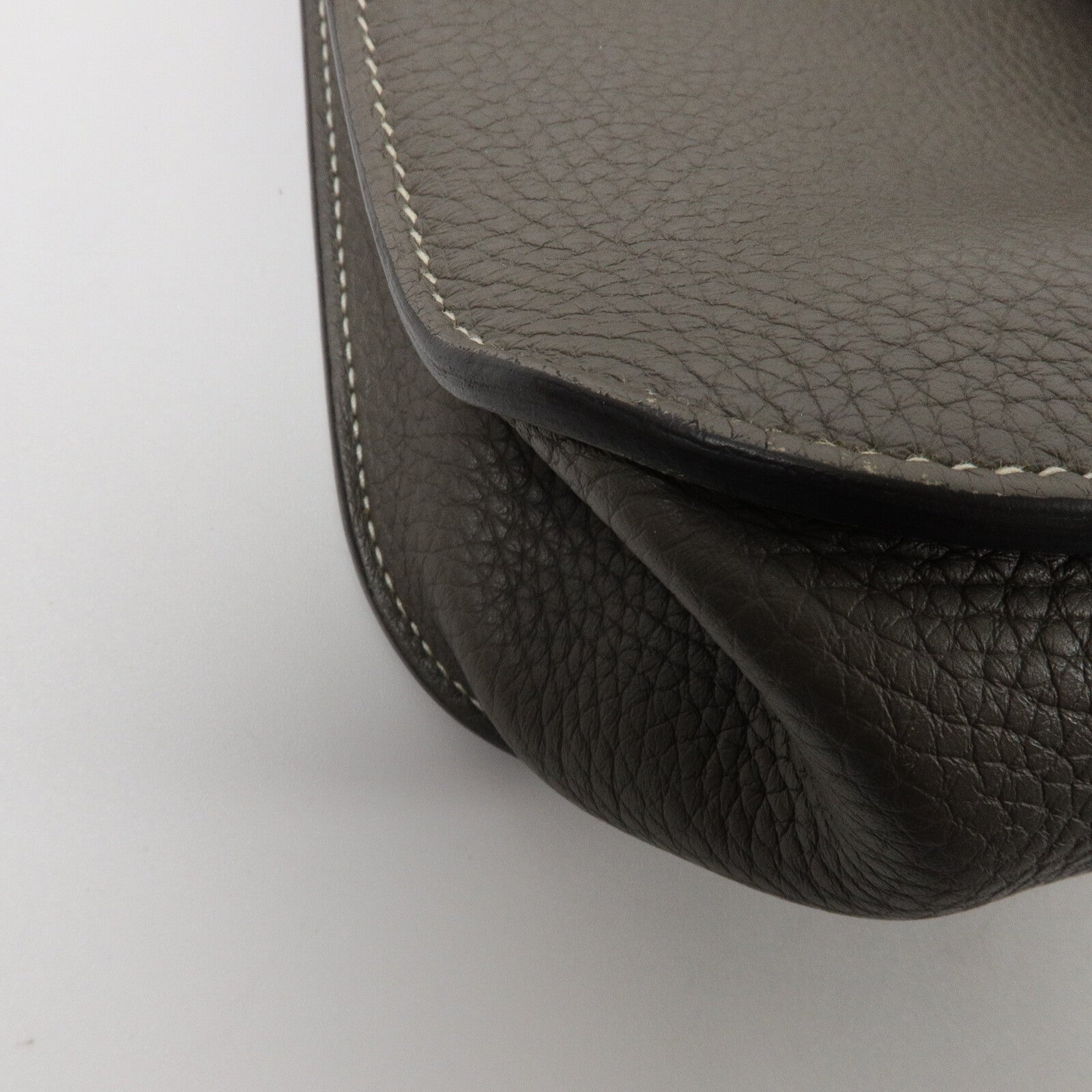 HERMES Clemence皮革Halzan 31手挽肩背兩用袋Etain