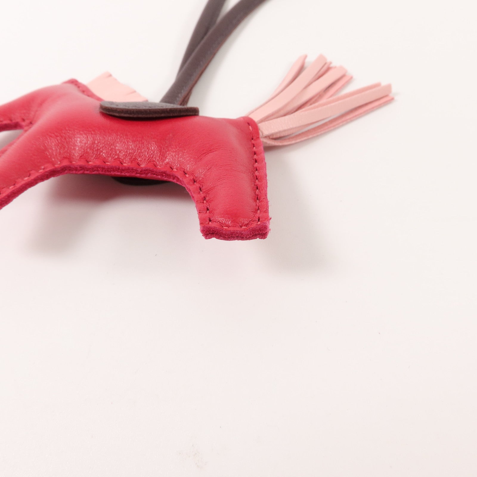 HERMES Milo皮革Rodeo PM掛飾Framboise/Rose Sakura/Rouge Sellier