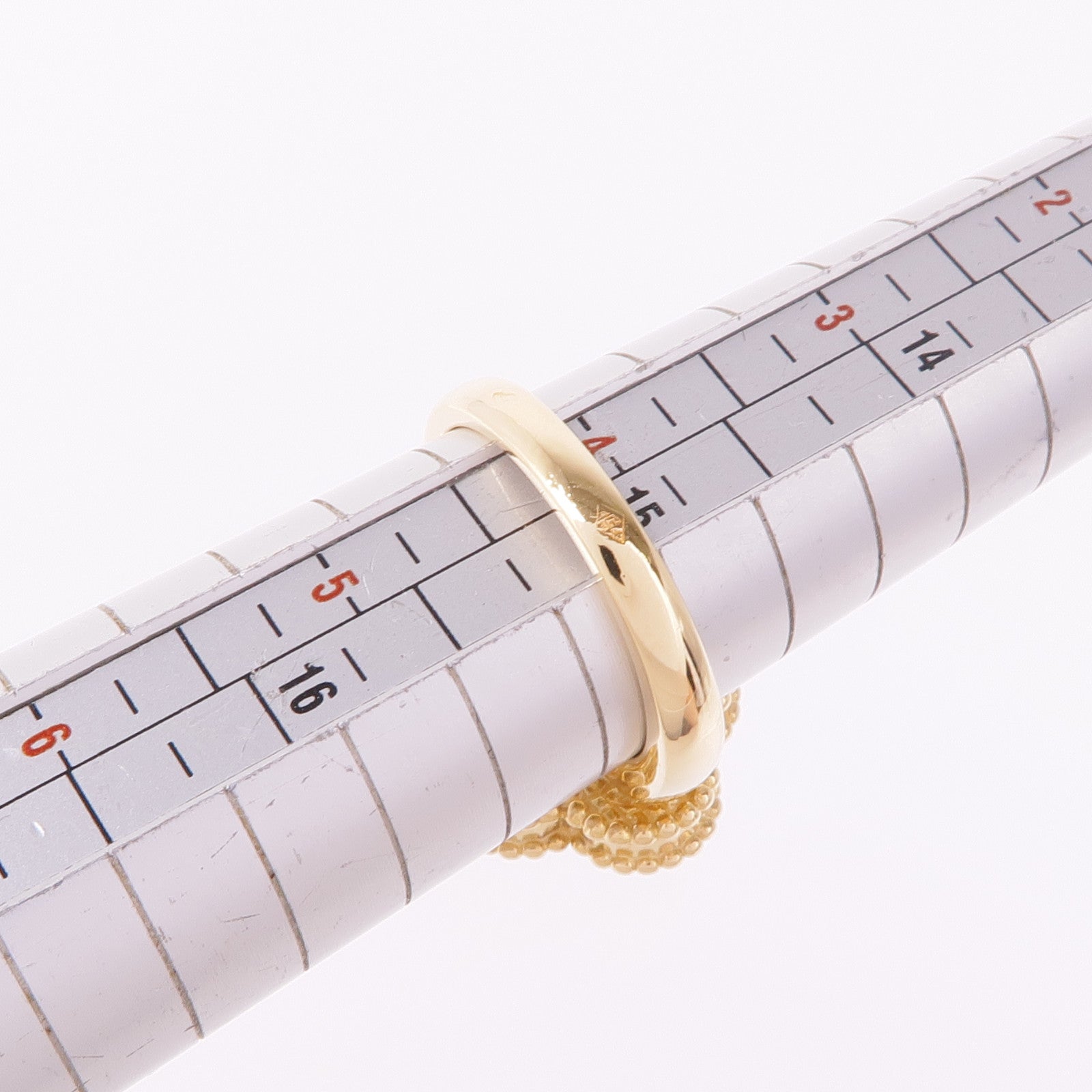 Van Cleef & Arpels 18K黃金Vintage Alhambra Carnelian/鑽石戒指VCA#47/US#4