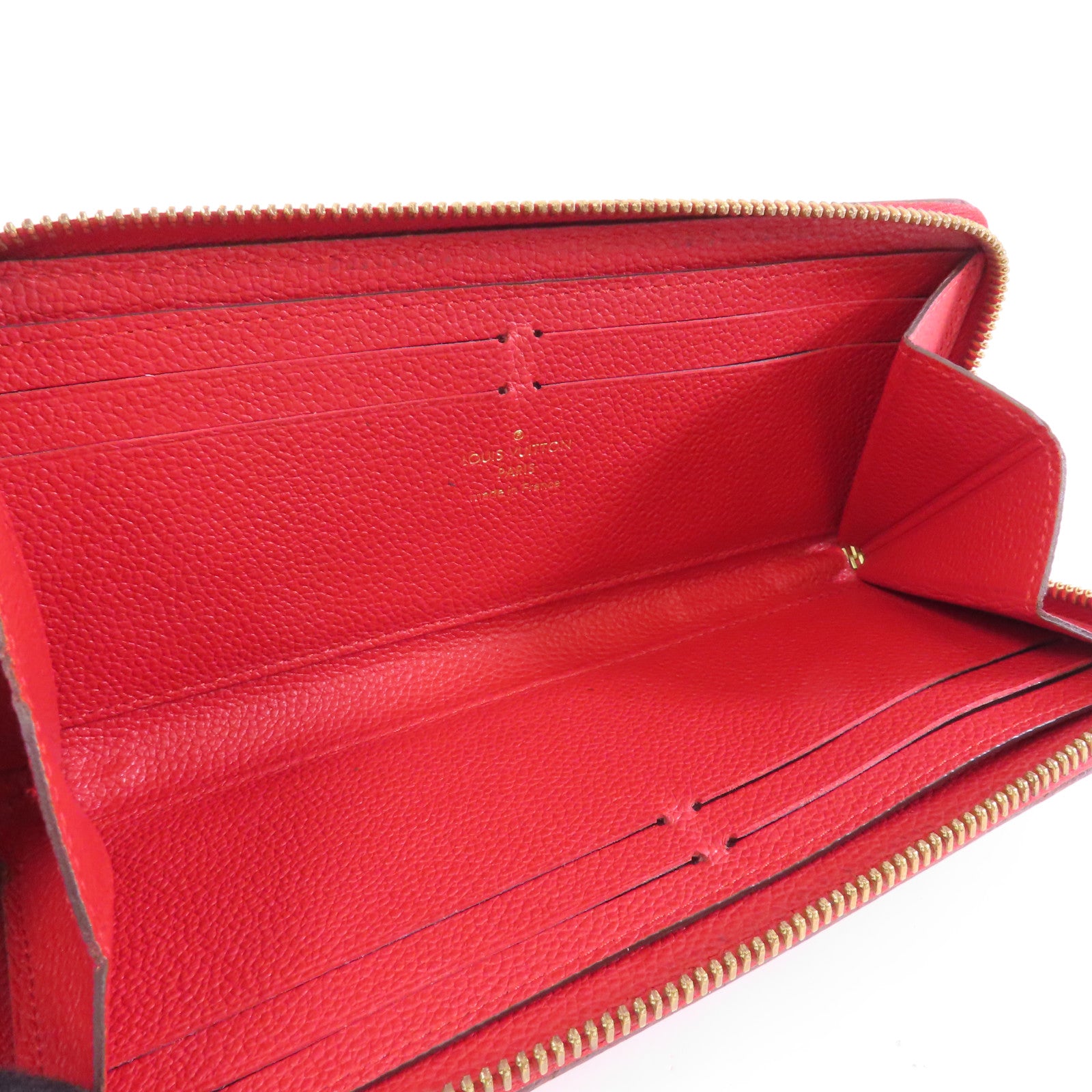 LOUIS VUITTON 【激減優惠】Monogram Empreinte Clemence Wallet金扣長錢包紅色