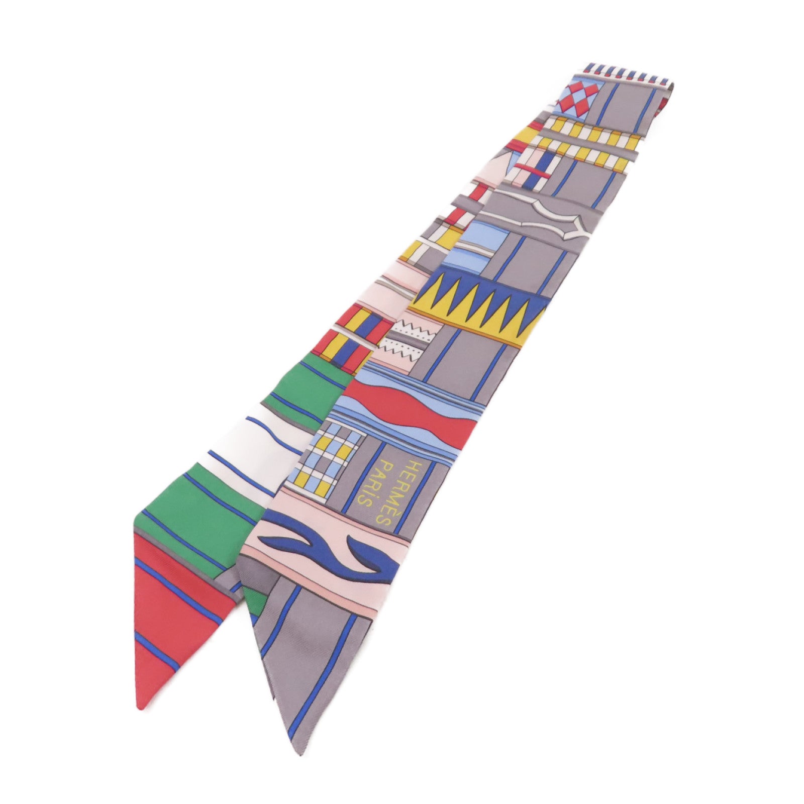 HERMES 【激減優惠】絲質Twilly Scarf絲巾灰色/紅色/綠色/彩色