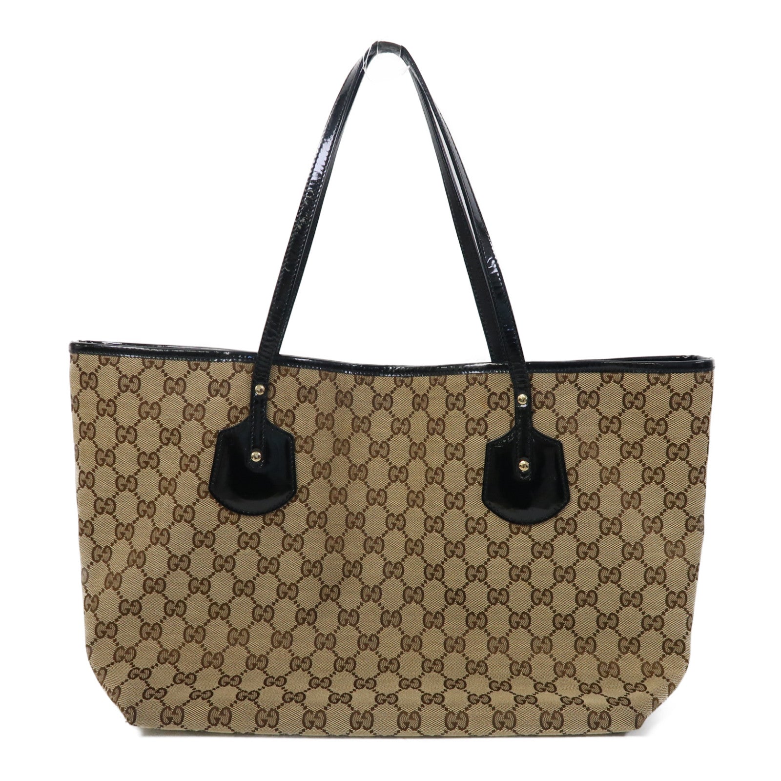 GUCCI 帆布Jolie Tote Bag金扣手挽袋啡色