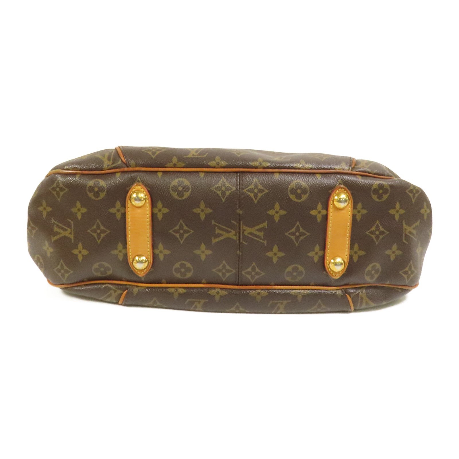LOUIS VUITTON Monogram Galliera PM金扣肩背袋棕色