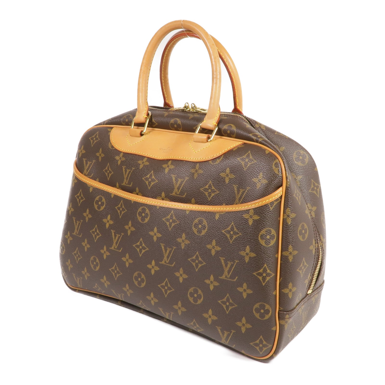 LOUIS VUITTON Monogram Deauville GM金扣手挽袋