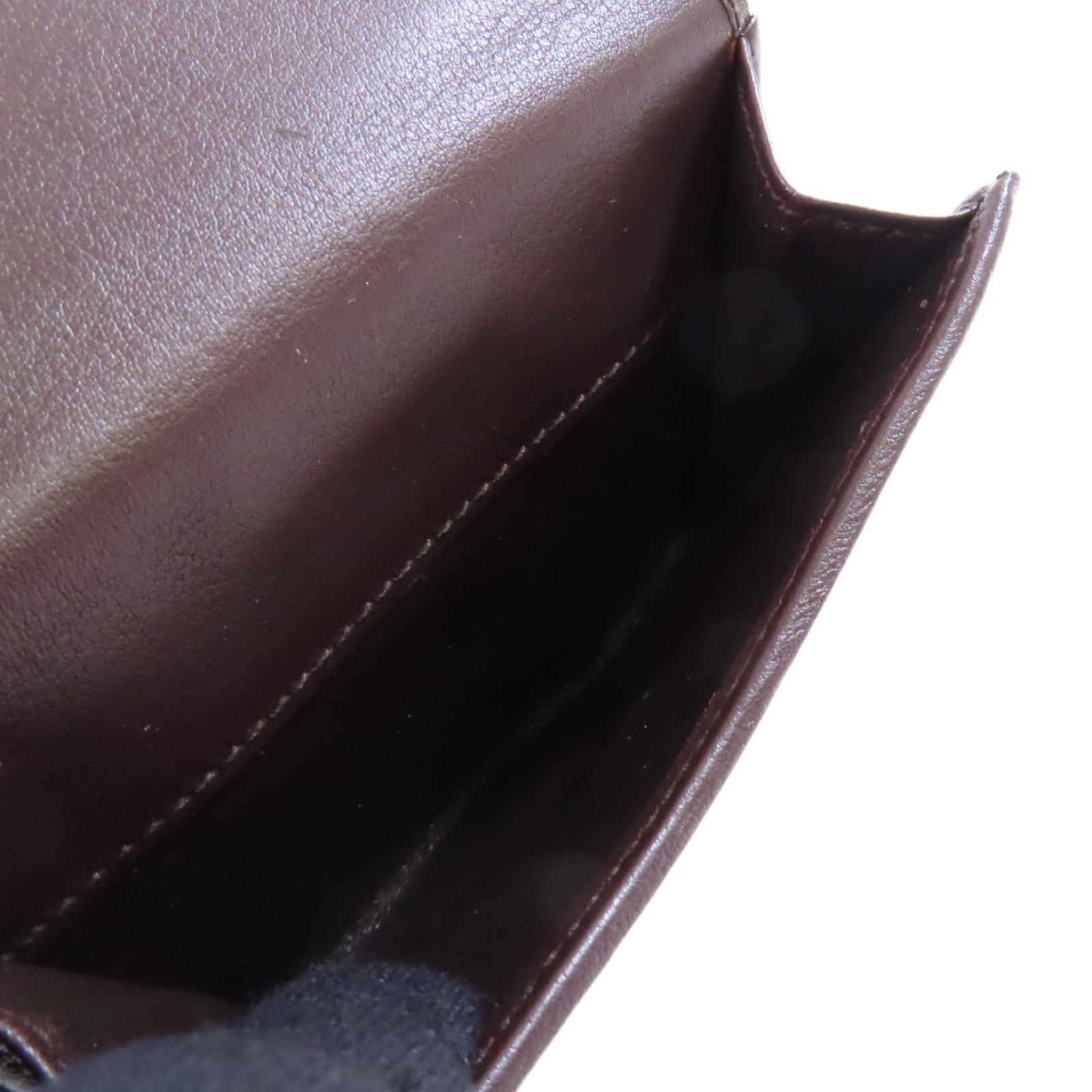 GUCCI 牛皮皮革W Hook Wallet金扣短錢包啡色