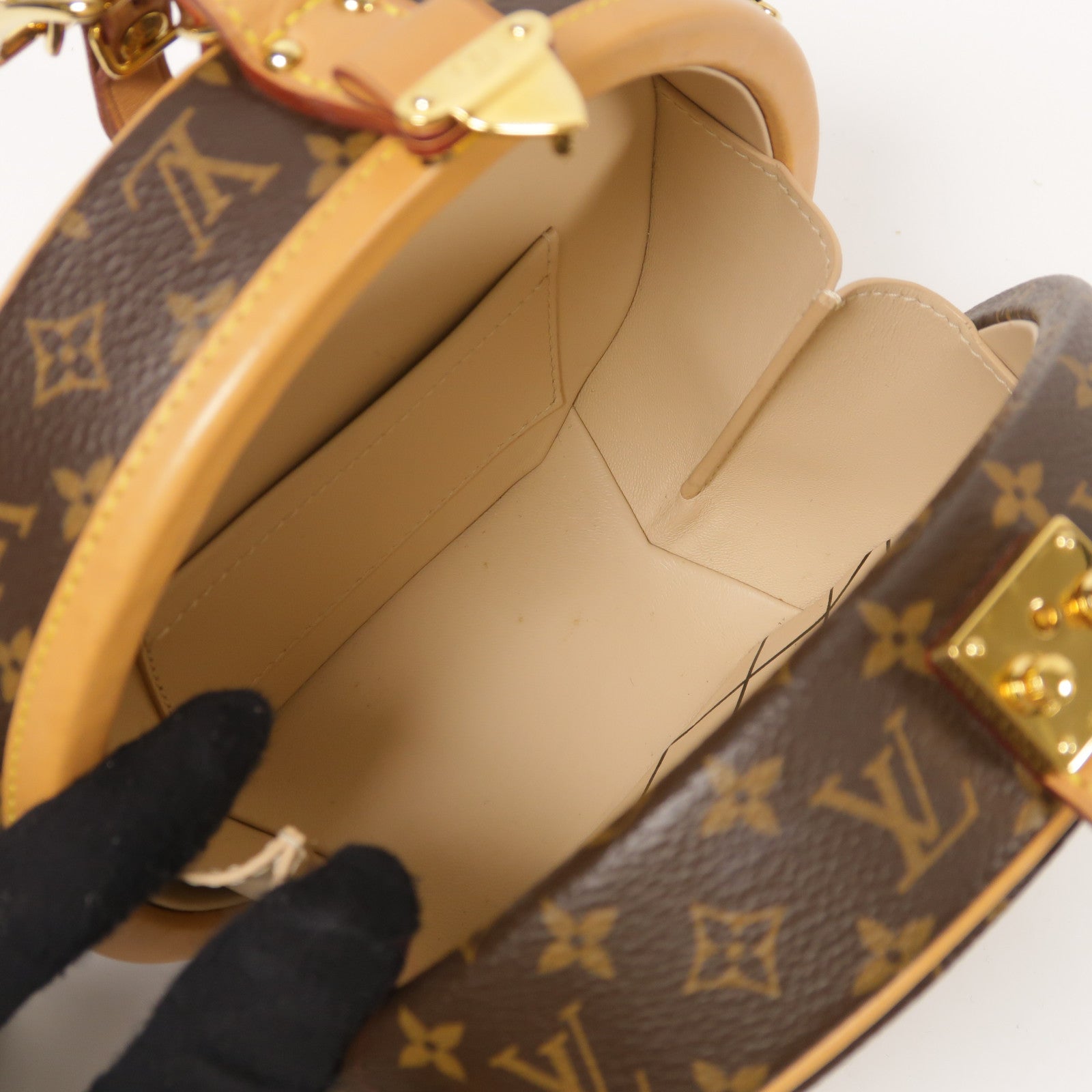 LOUIS VUITTON LV GHW Petite Boite Chapeau 2 Way Shoulder Bag Monogram M43514