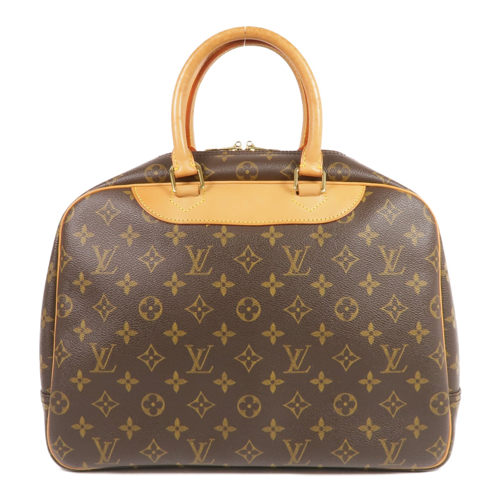 LOUIS VUITTON Monogram Deauville GM金扣手挽袋