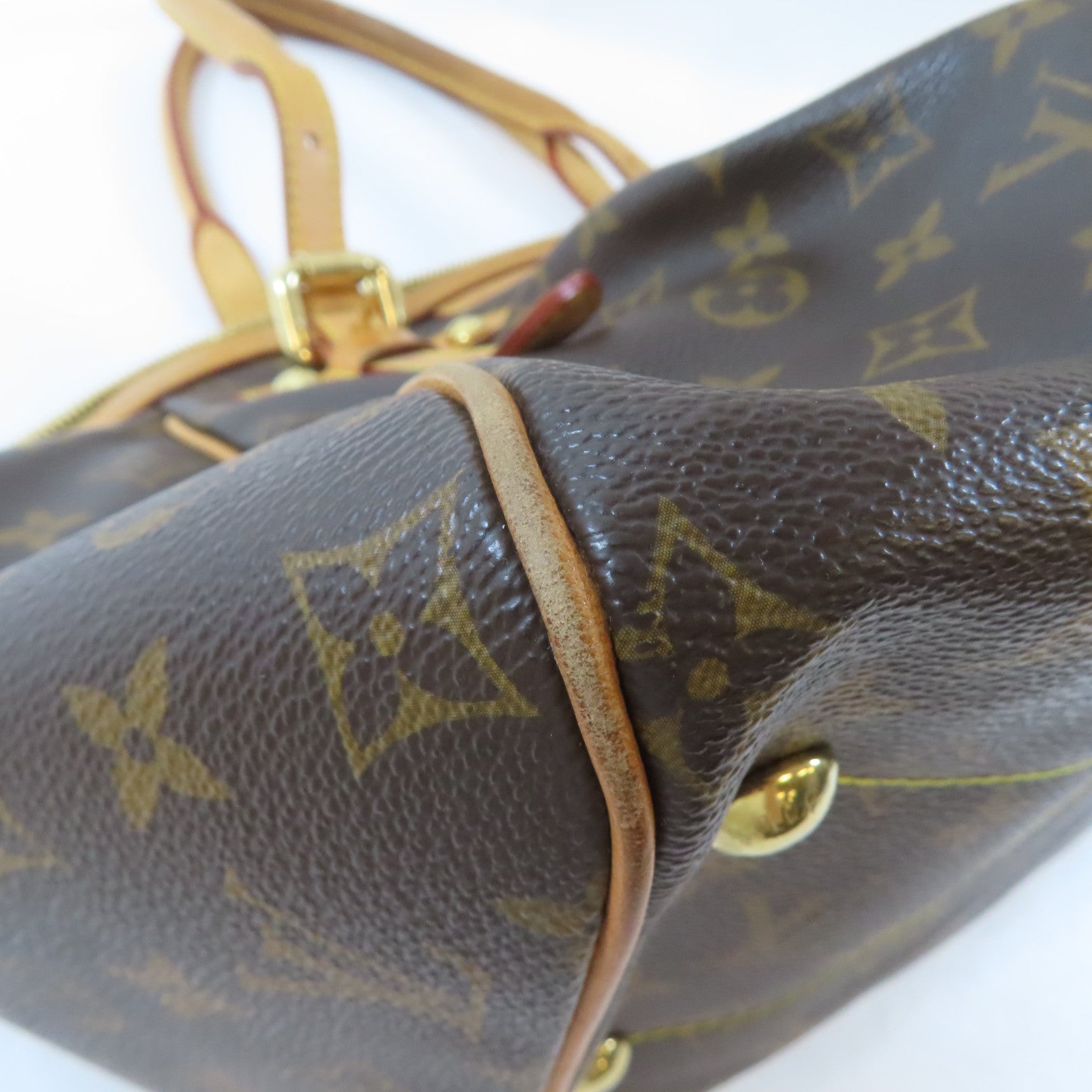 LOUIS VUITTON 【激減優惠】Monogram Tivoli GM金扣肩背袋啡色