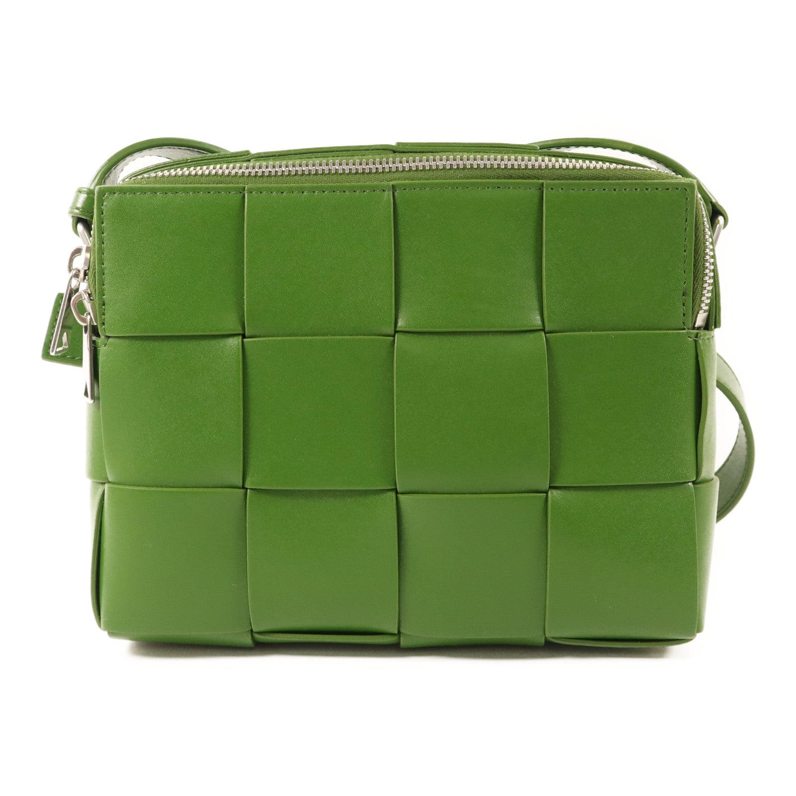 BOTTEGA VENETA 【激減優惠】牛皮皮革Small Cassette Camera Bag銀扣肩背袋