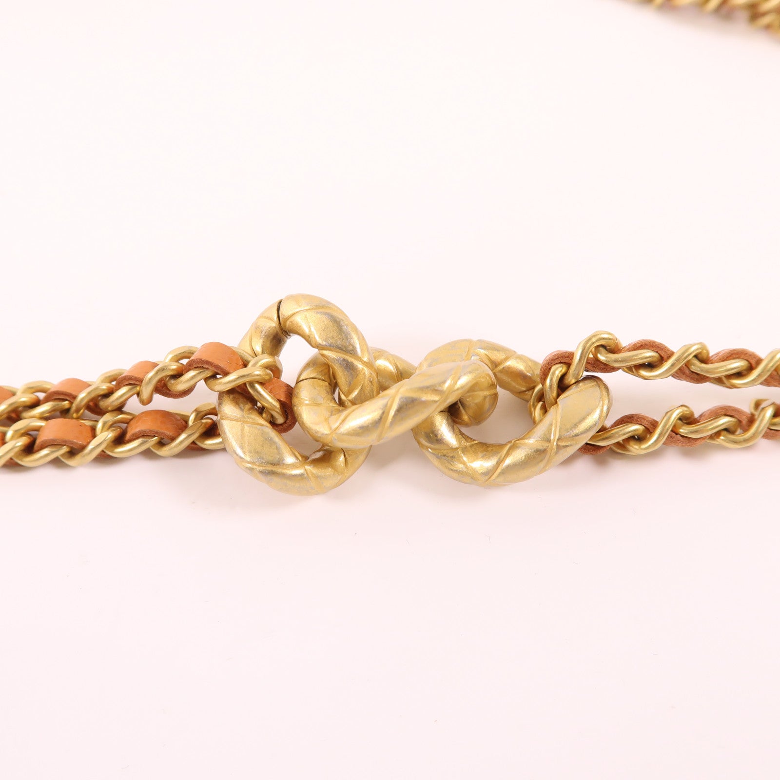 CHANEL 牛皮皮革Chain Shoulder Bag金扣鏈帶肩背袋